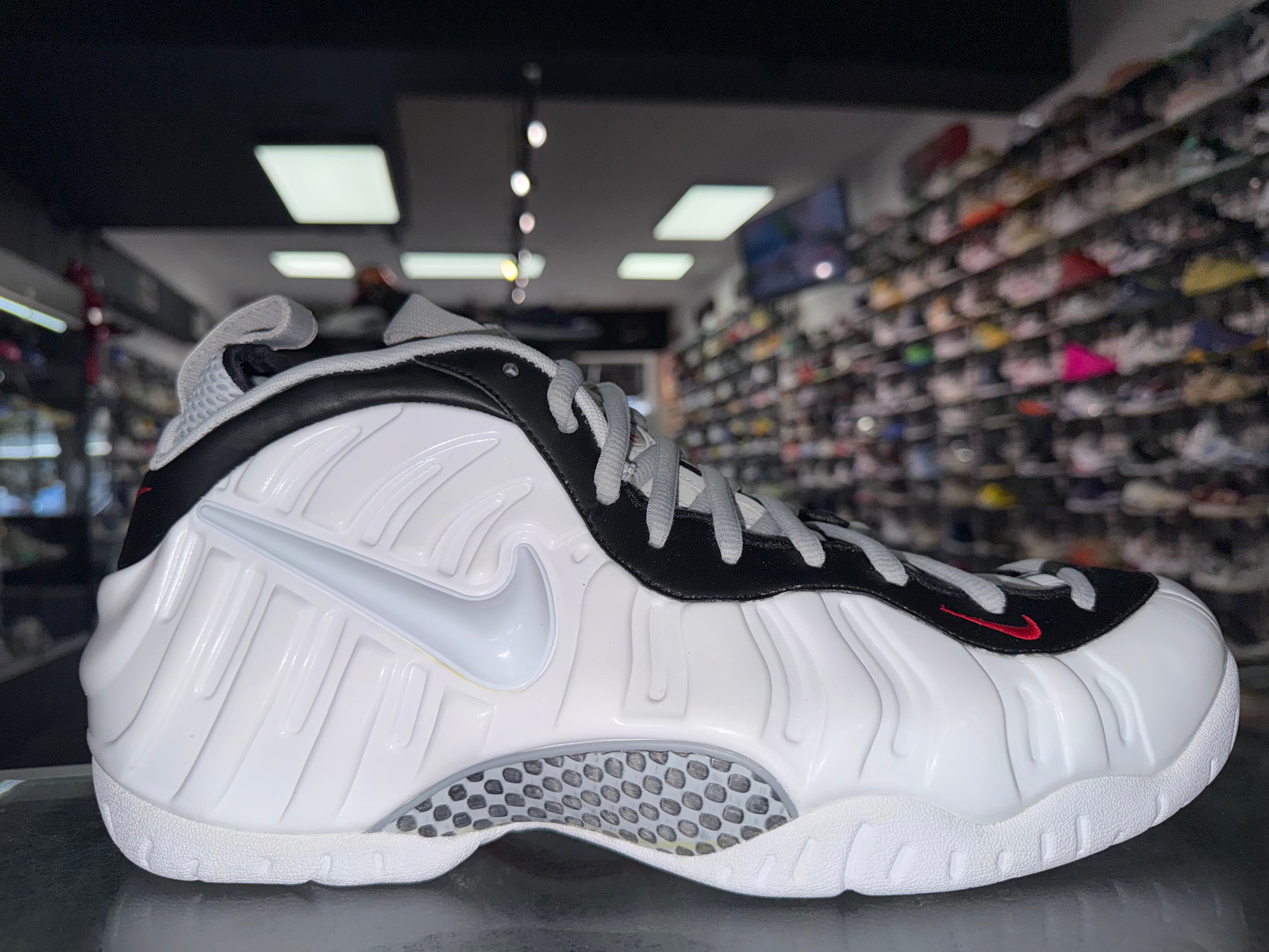 Size 13 Foamposite Pro "White Black University Red" Brand New
