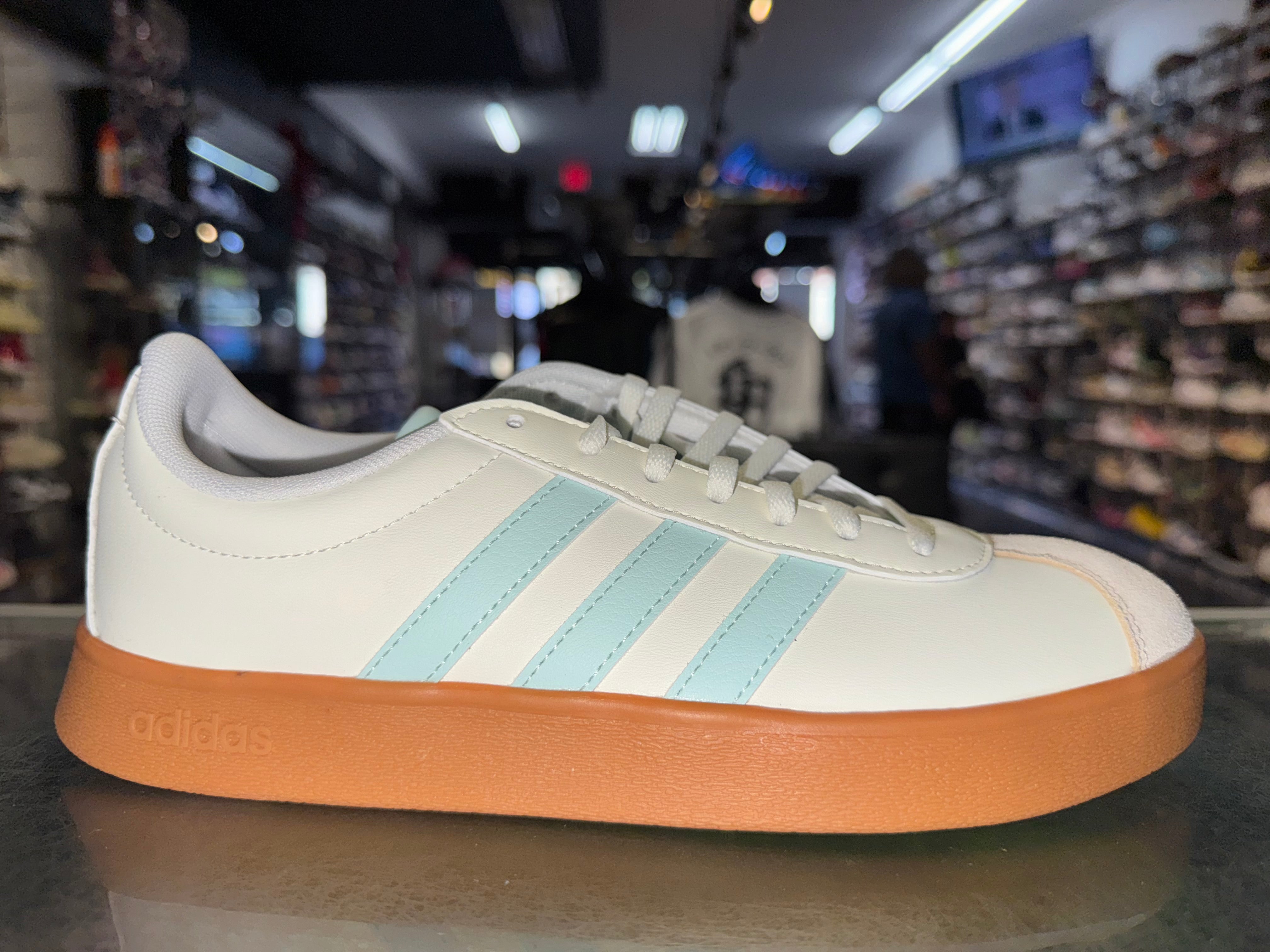 Size 6 (7W) Adidas VL Court Case "Teal Gum" Brand New