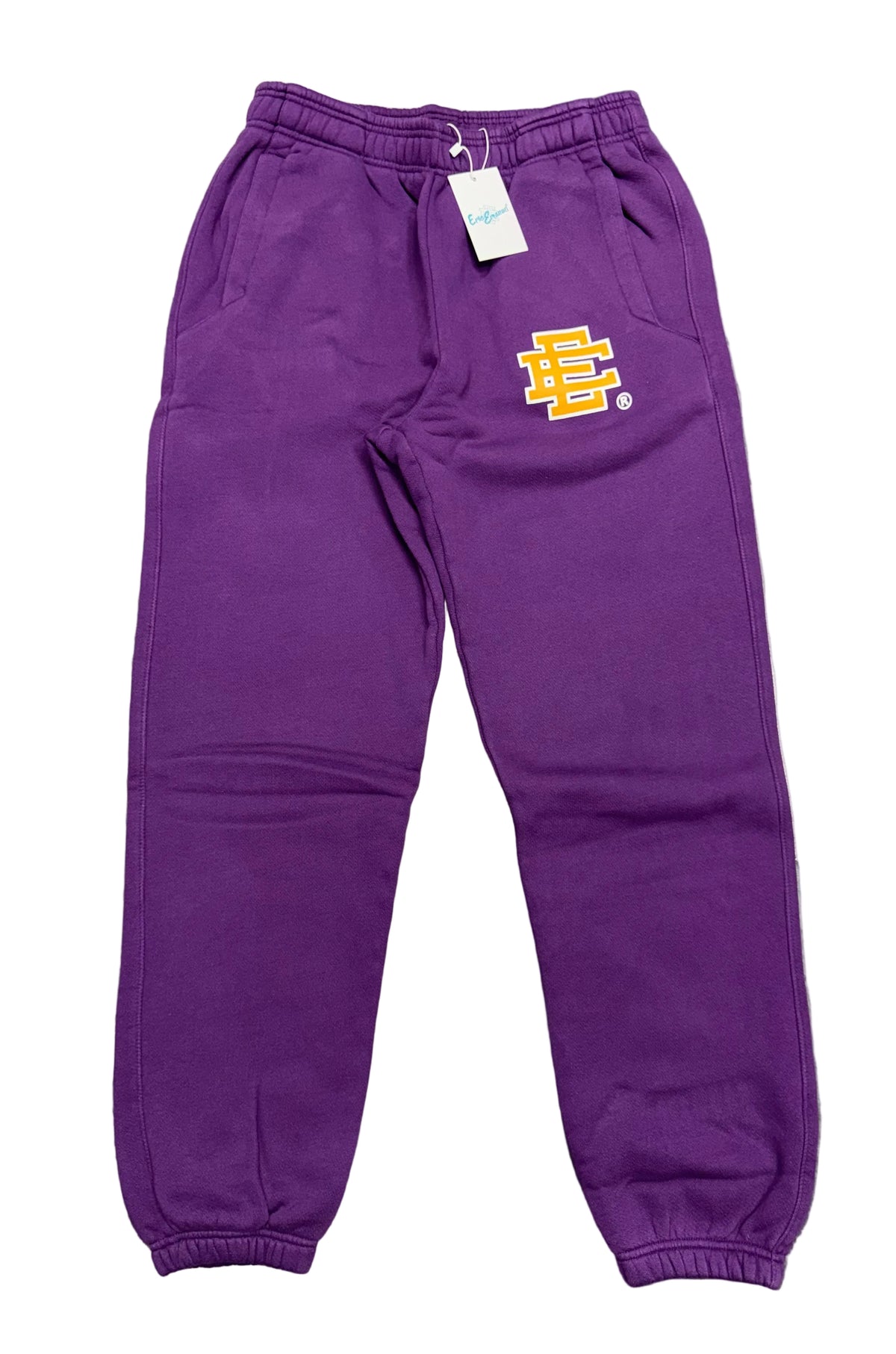 Size M Eric Emanuel EE Sweatpants “Purple/Yellow” Brand New