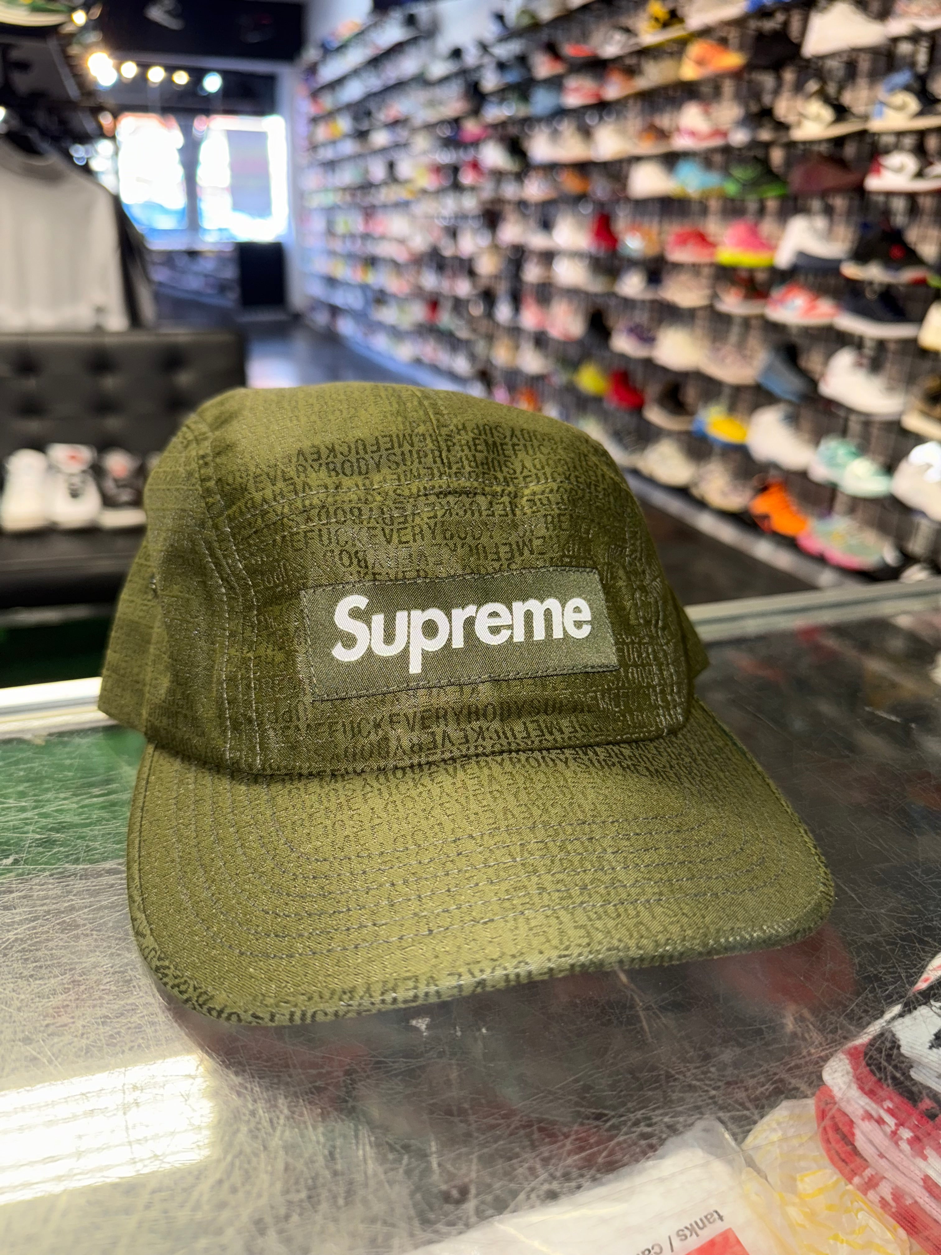 Size OS Supreme F Everybody Hat “Olive”