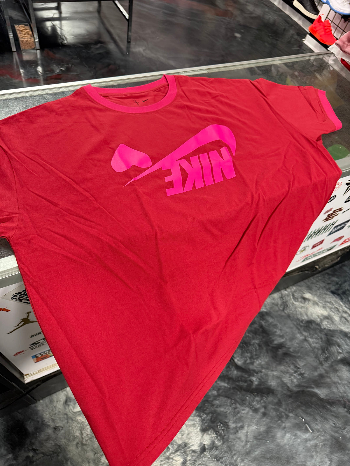 Size XL Travis Scott Cactus Jack x Nike Heart Ringer Tee “Red” Brand New