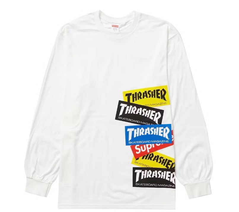 Size M Supreme Thrasher Long Sleeve “White”