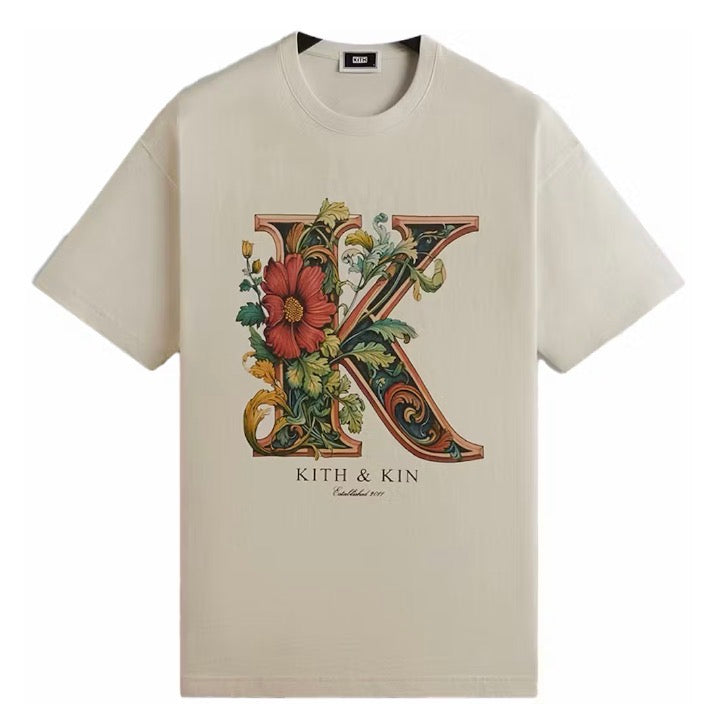 Size XL Kith Flower K Tee “Cream”