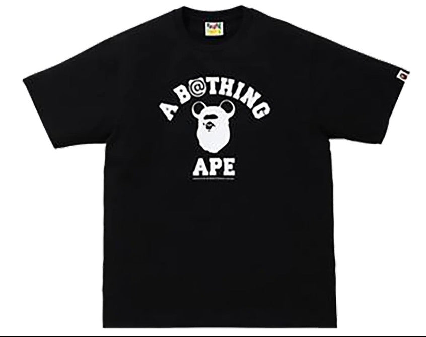 Size L Bape x Medicom Head Logo Tee “Black/White” Brand New