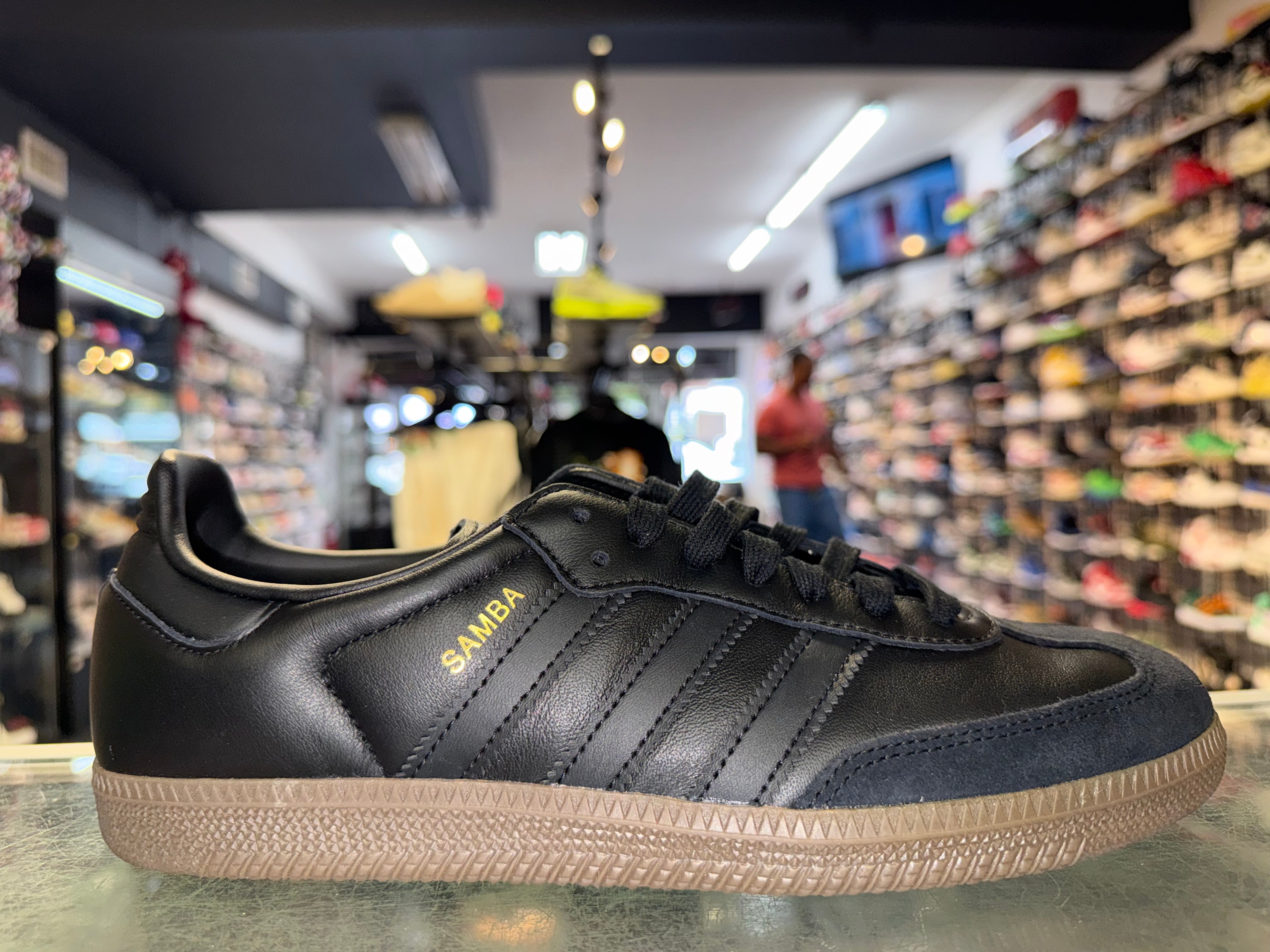 Size 7.5 Adidas Samba OG "Core Black Gum" Brand New