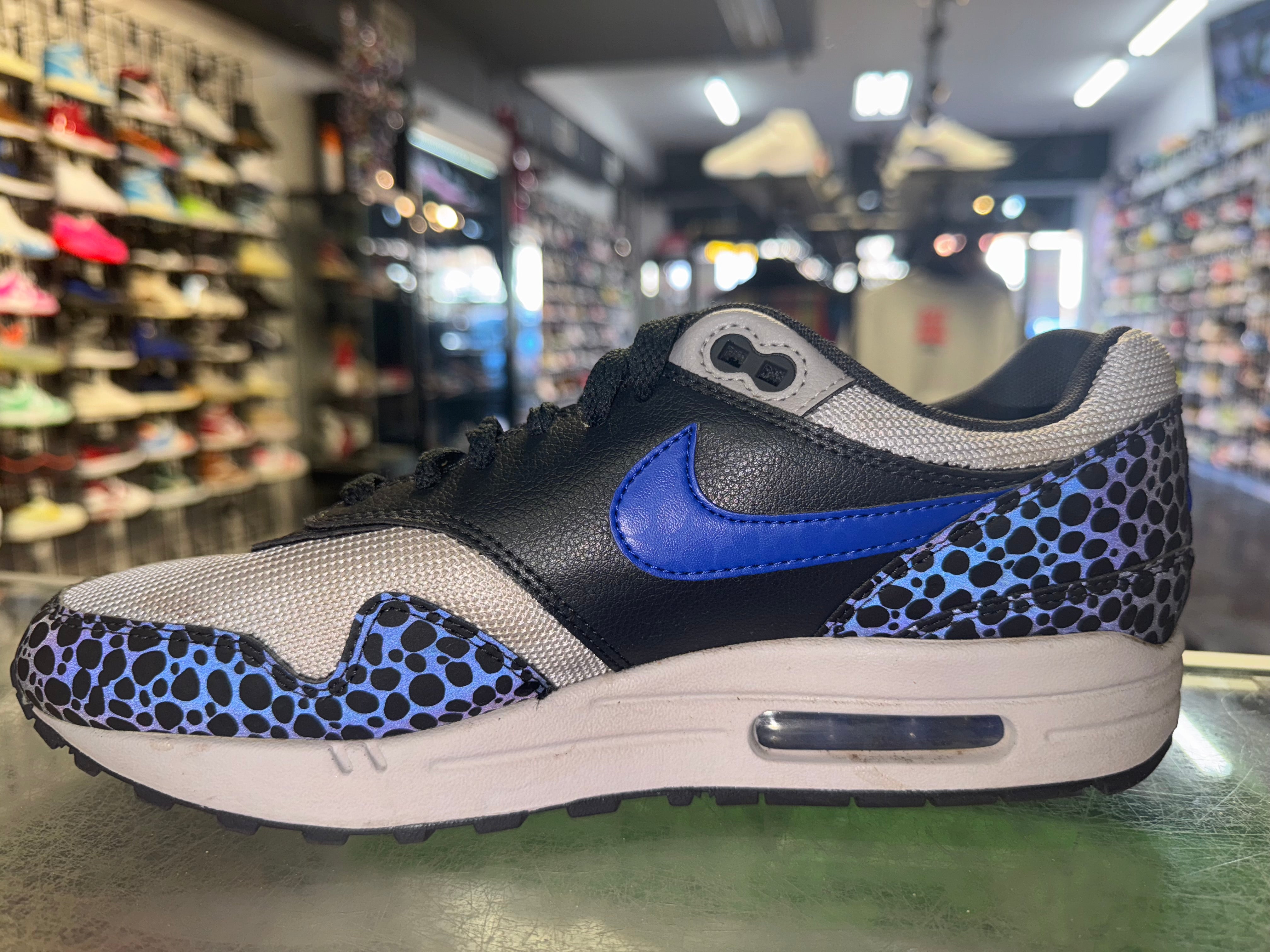 Size 9 Air Max 1 "Safari Reflective Black"