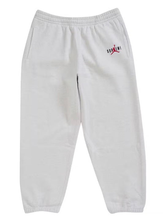 Supreme x Air Jordan Sweatpants Light Grey, new, size S (Fits M)