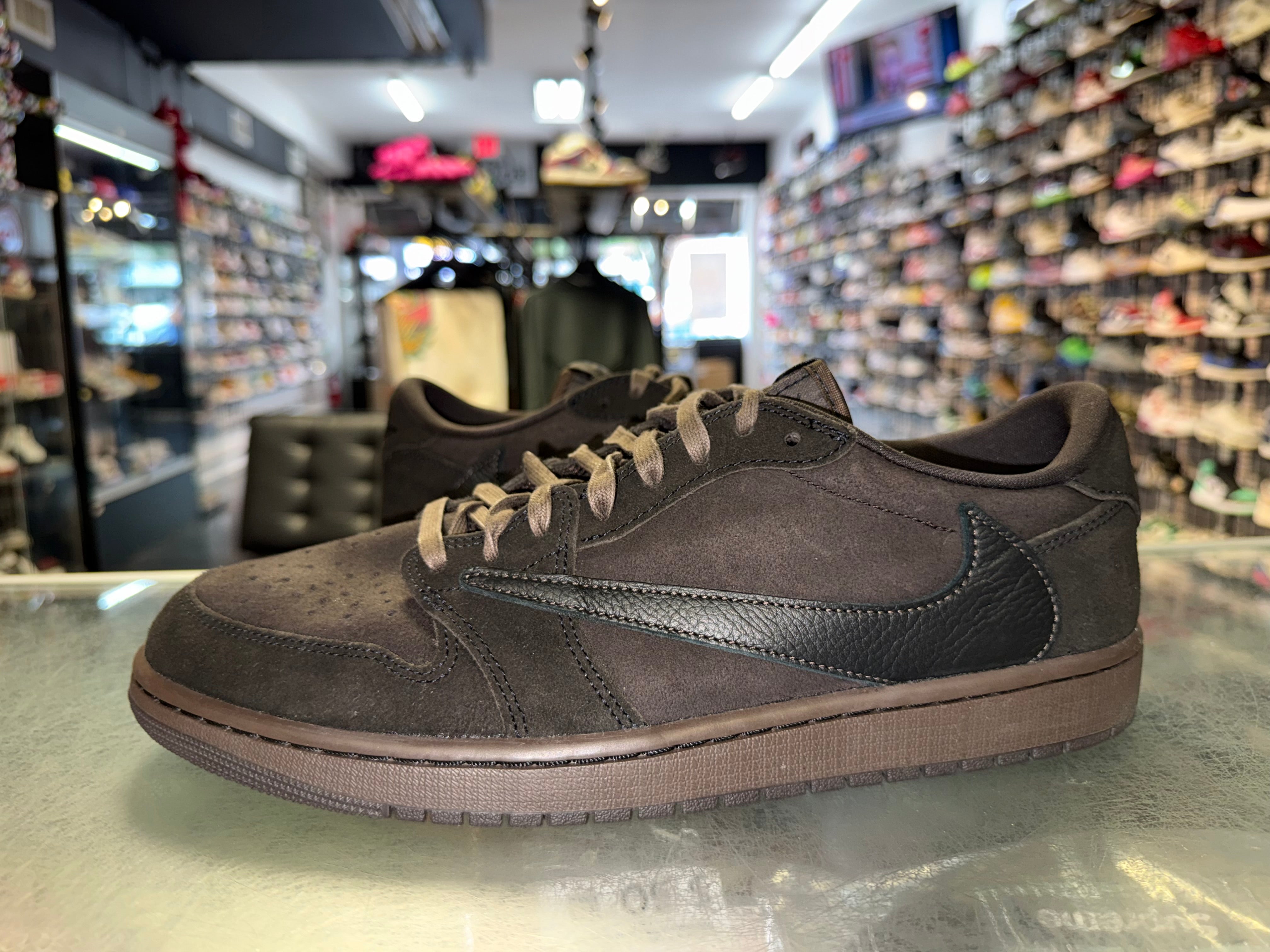 Size 12 Air Jordan 1 Low Travis Scott "Velvet Brown"
