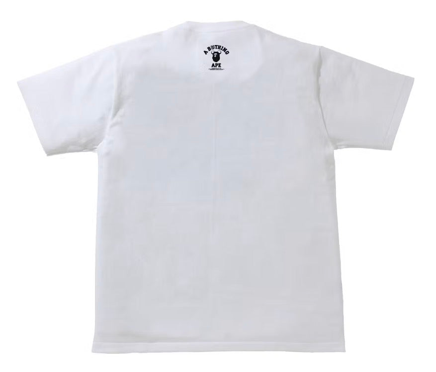 Size L Bape x Bearbrick Camo College Tee “White” Brand New