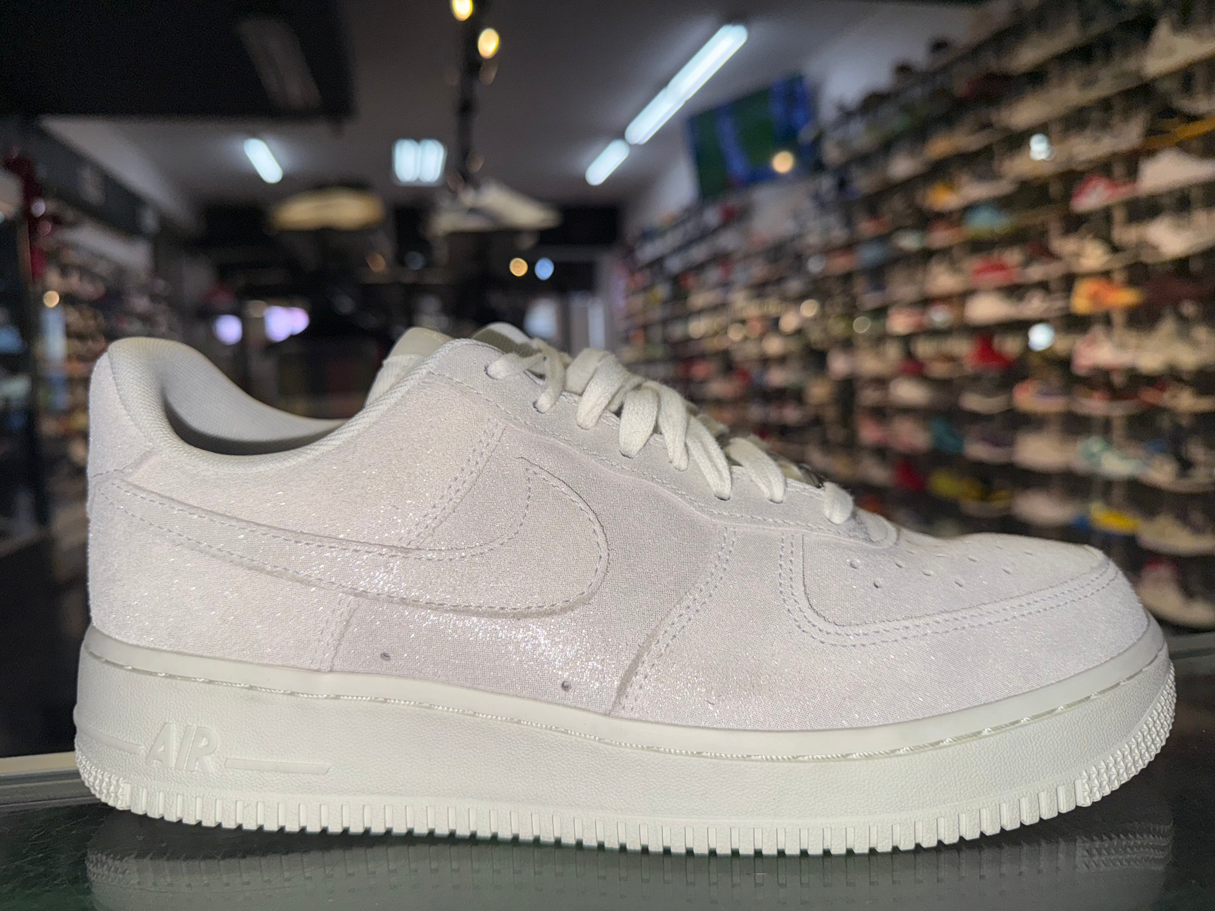 Size 7.5 (9W) Air Force 1 “Sail Glittery Suede"