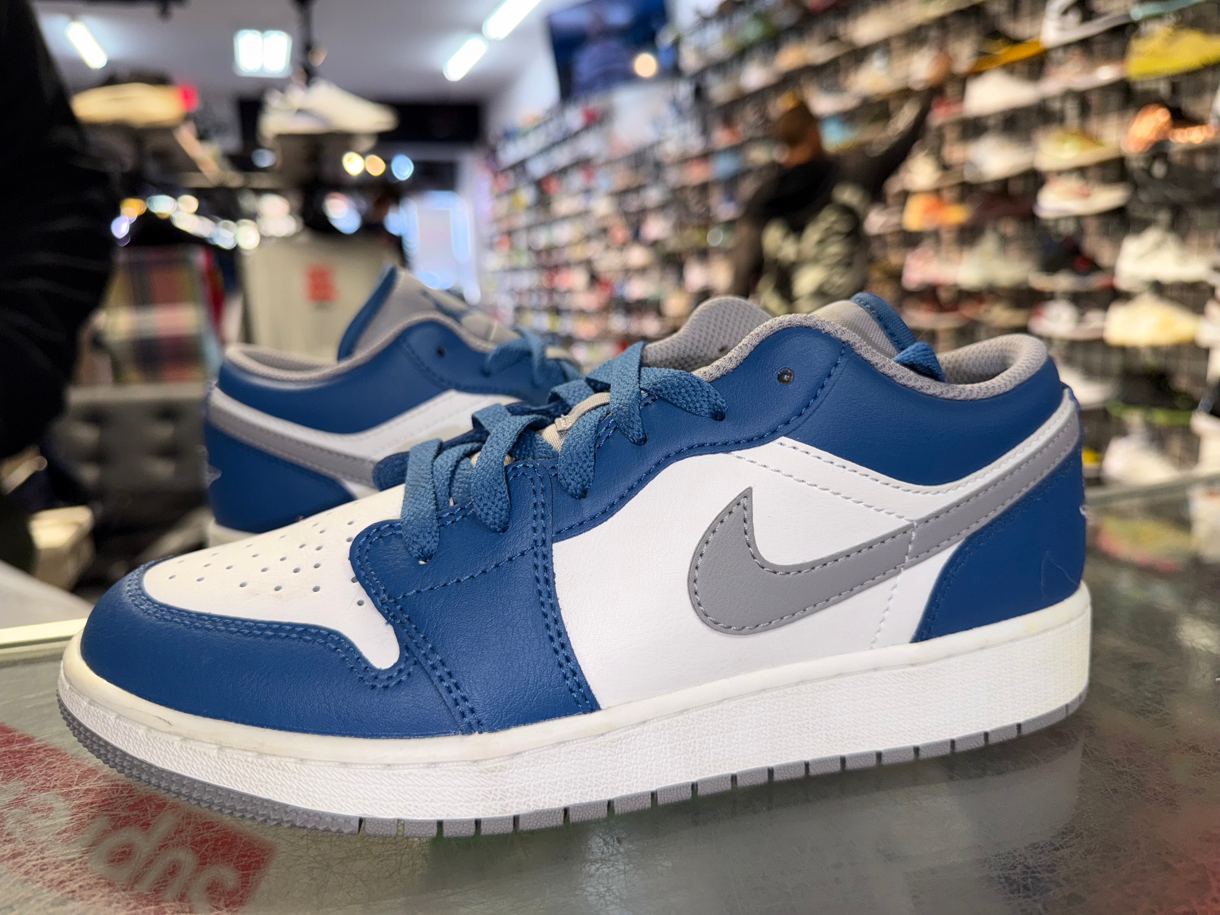 Size 5.5y Air Jordan 1 Low "True Blue"