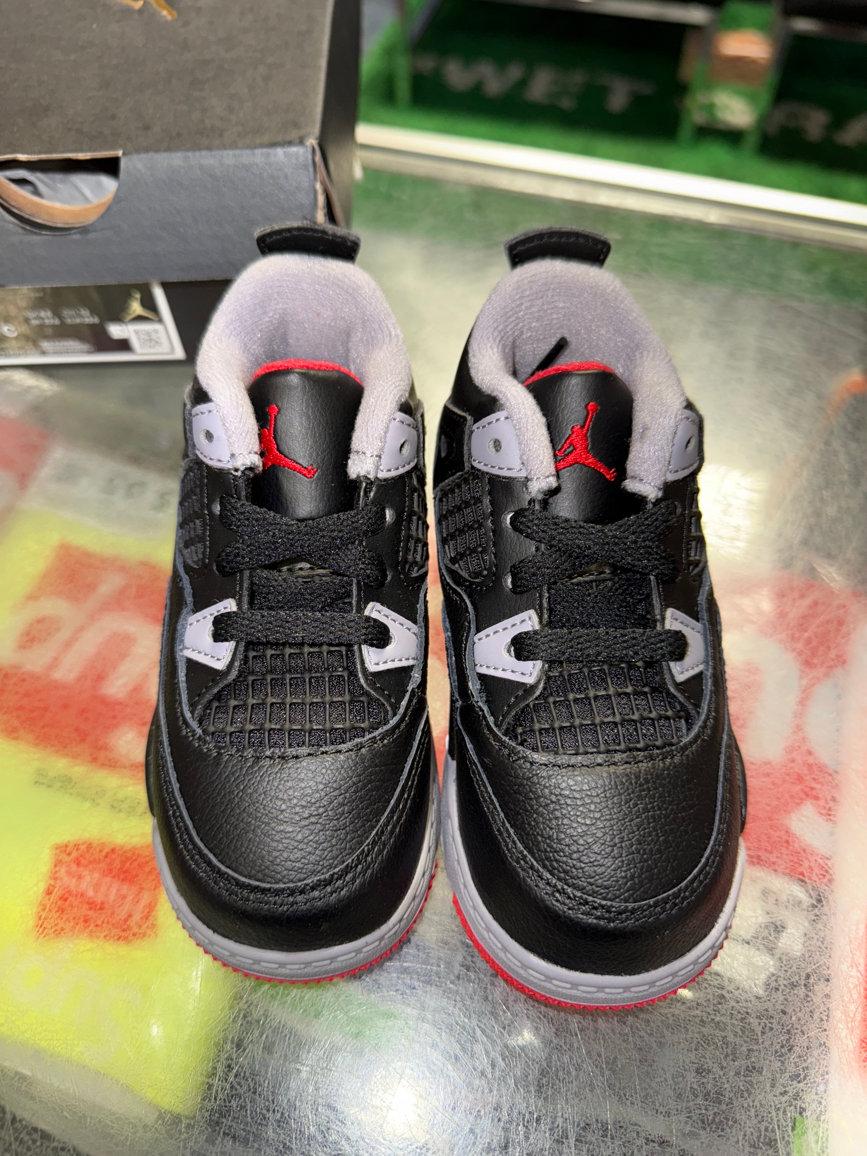 Size 7c Air Jordan 4 "Bred Reimagined" (TD) Brand New
