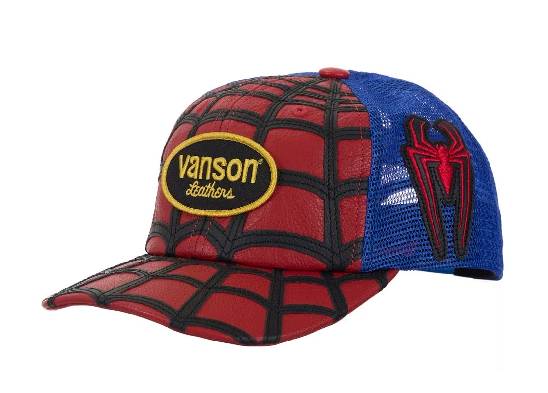 Size OS Supreme x Vanson Spider-Man 6 Panel Hat “Red” Brand New