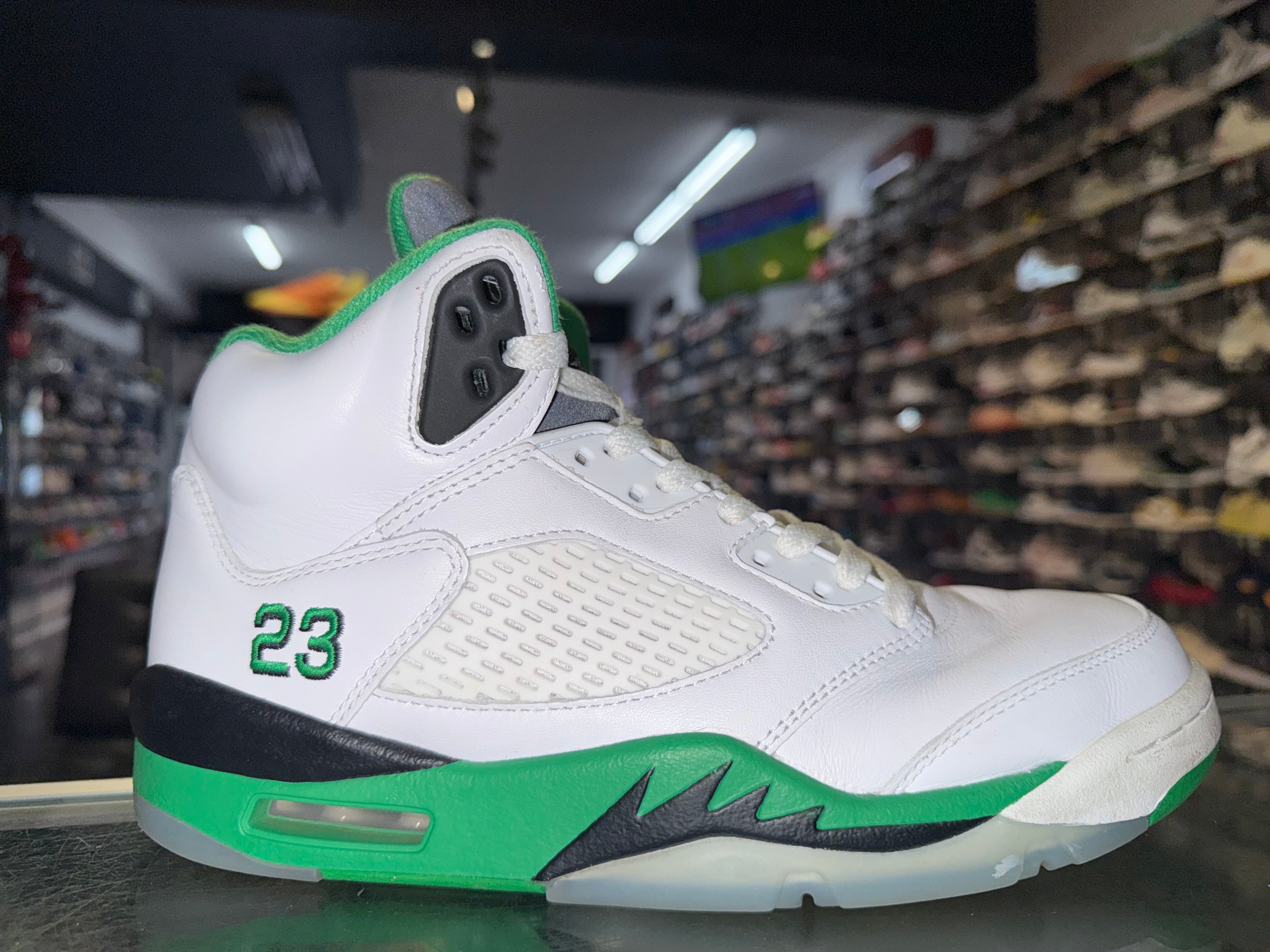 Size 7.5 (9W) Air Jordan 5 "Lucky Green"