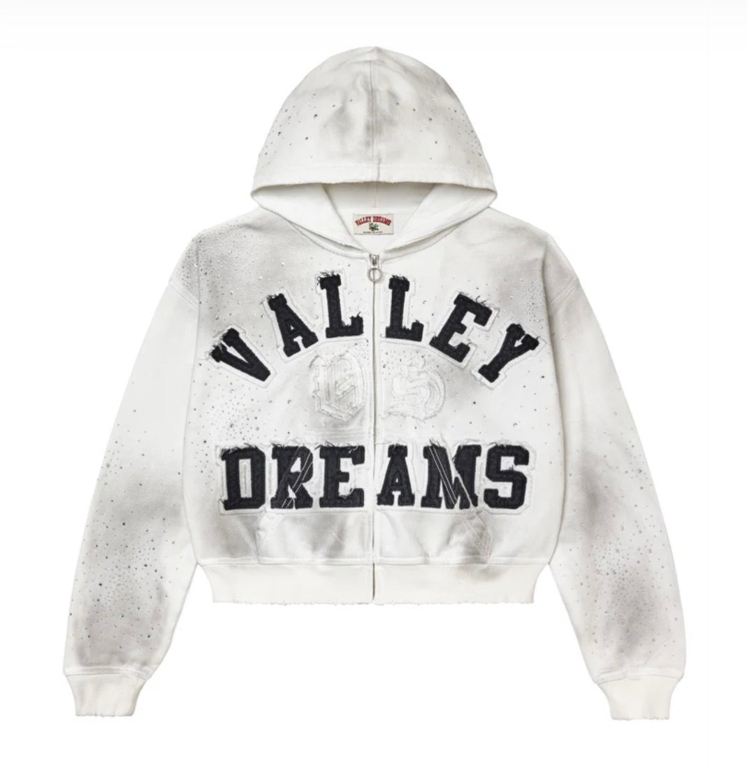 Size M Vale Forever Classico Zip Up Hoodie “White/Black” Brand New