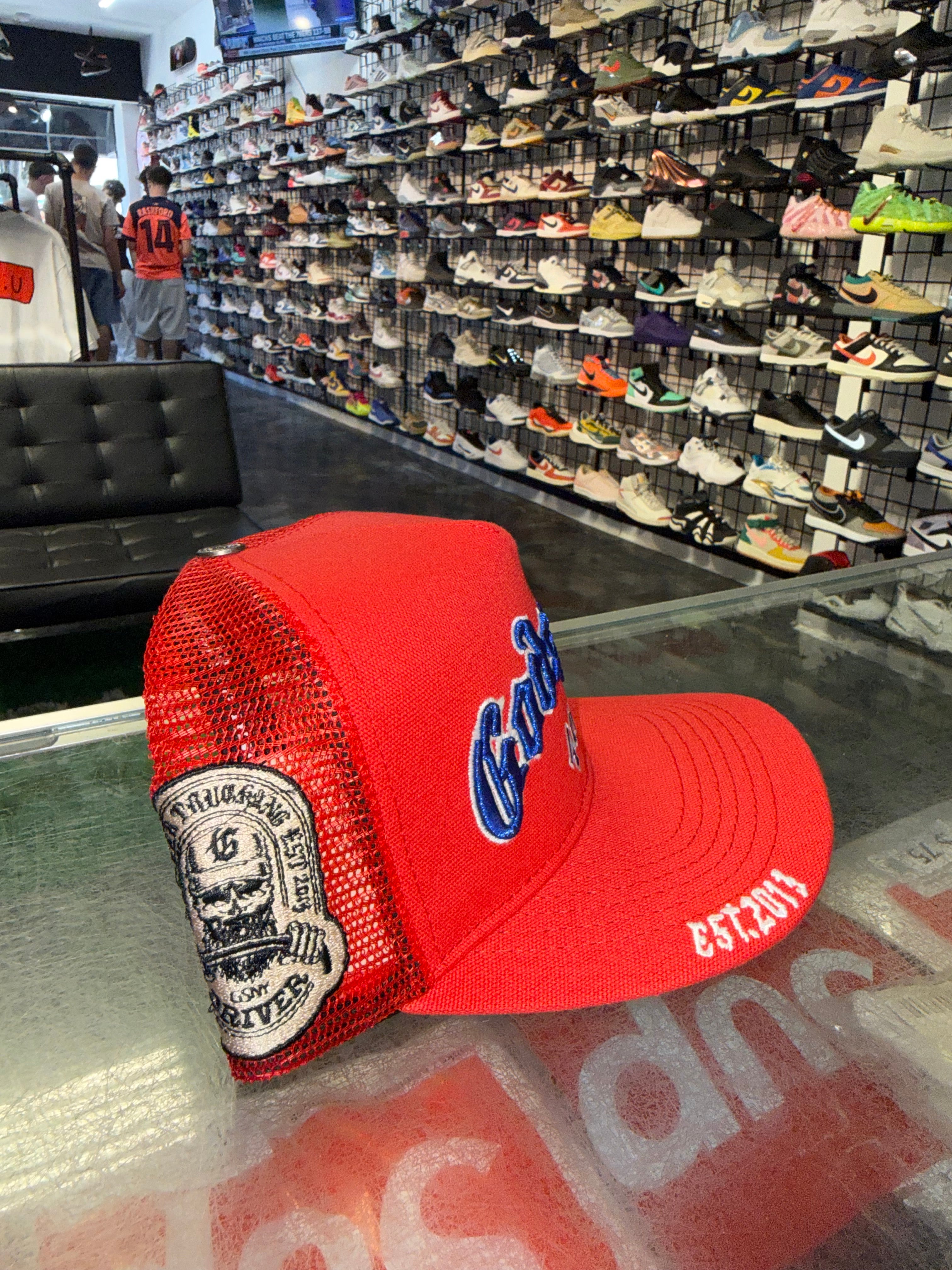 Size OS Godspeed 4Ever Trucker Hat “Red/Blue” Brand New
