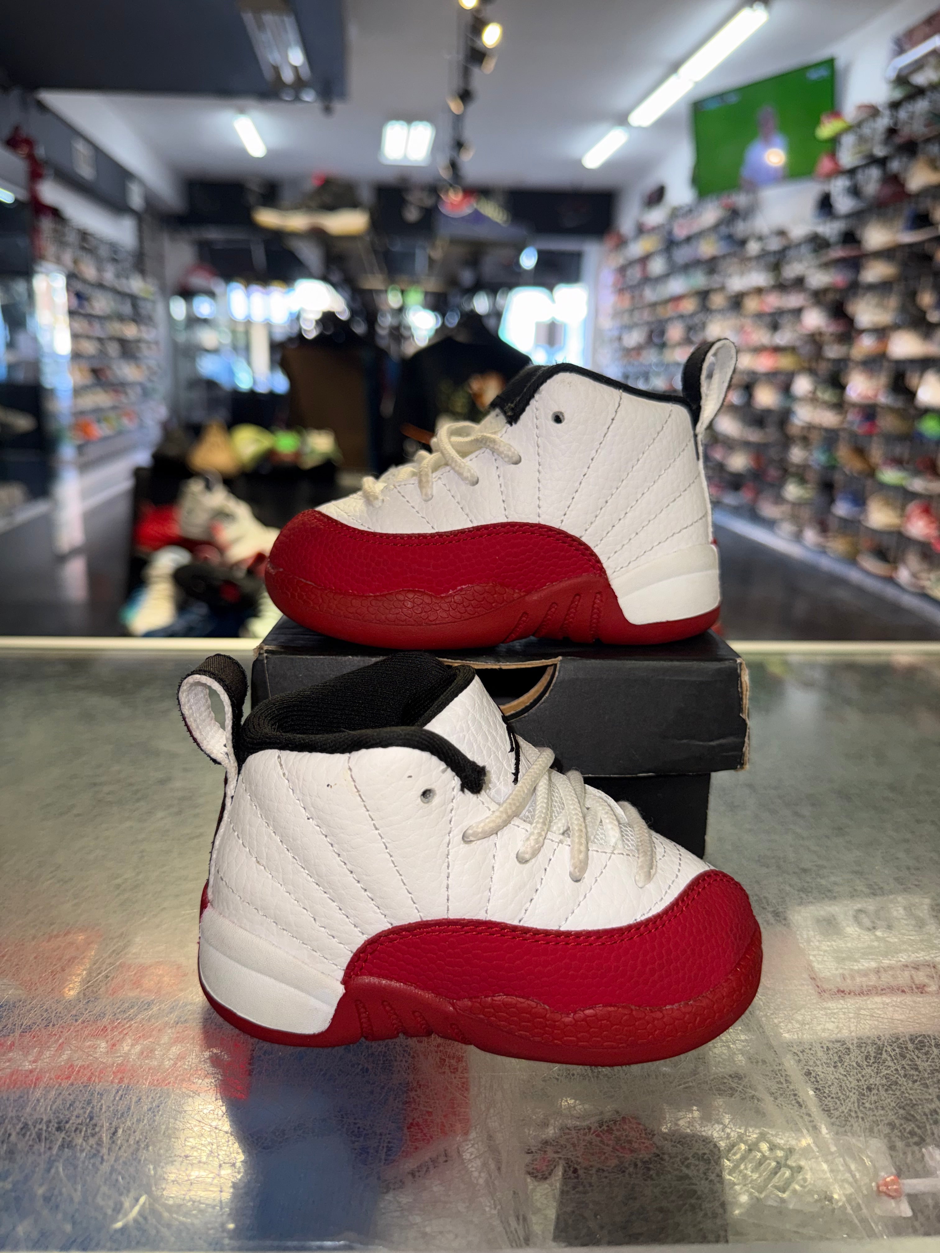 Size 5c Air Jordan 12 "Cherry" (TD)