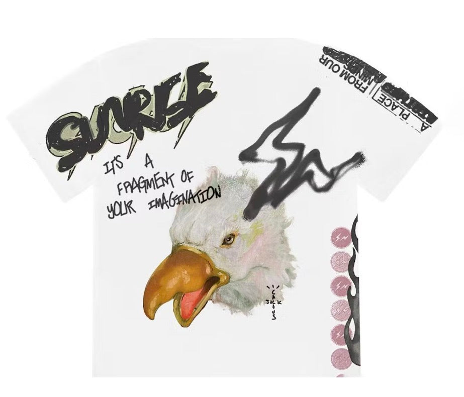 Size M Travis Scott Fragment Sunrise Tee “White”