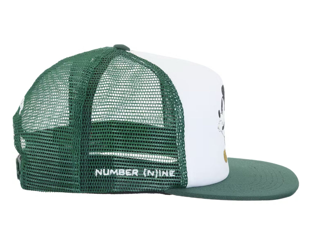 Size OS Supreme Number (N)ine Mickey Mouse Trucker Hat “Green” Brand New