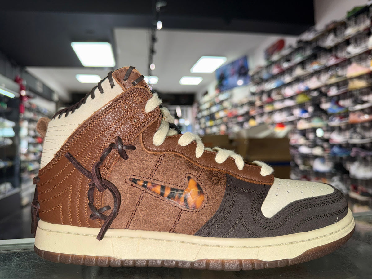 Nike Dunk High Bodega Legend Fauna Brown sneaker, pre-owned, size 8