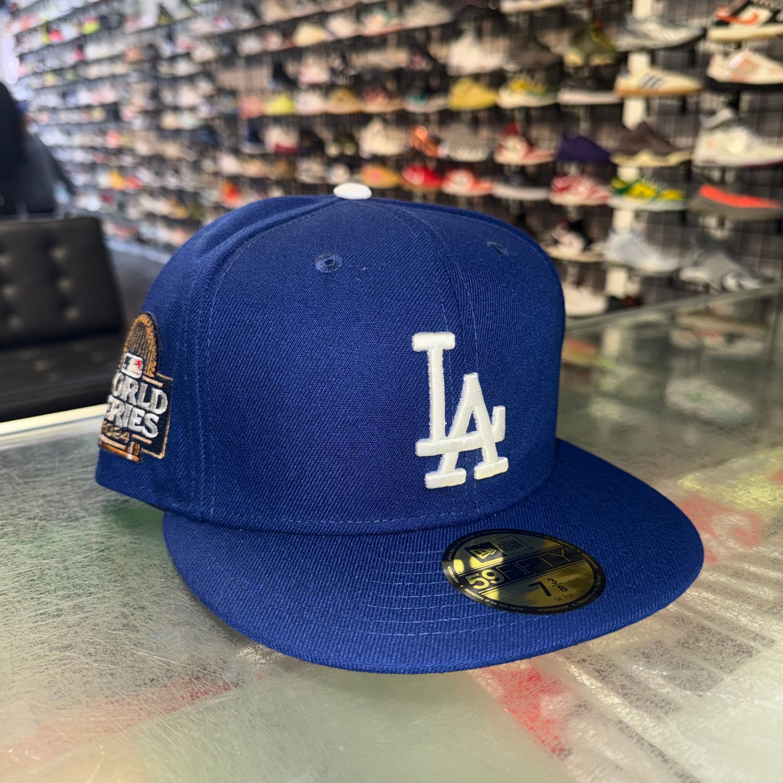 Size 7 3/8 New Era Fitted Hat “Dodgers World Series 2024” Brand New
