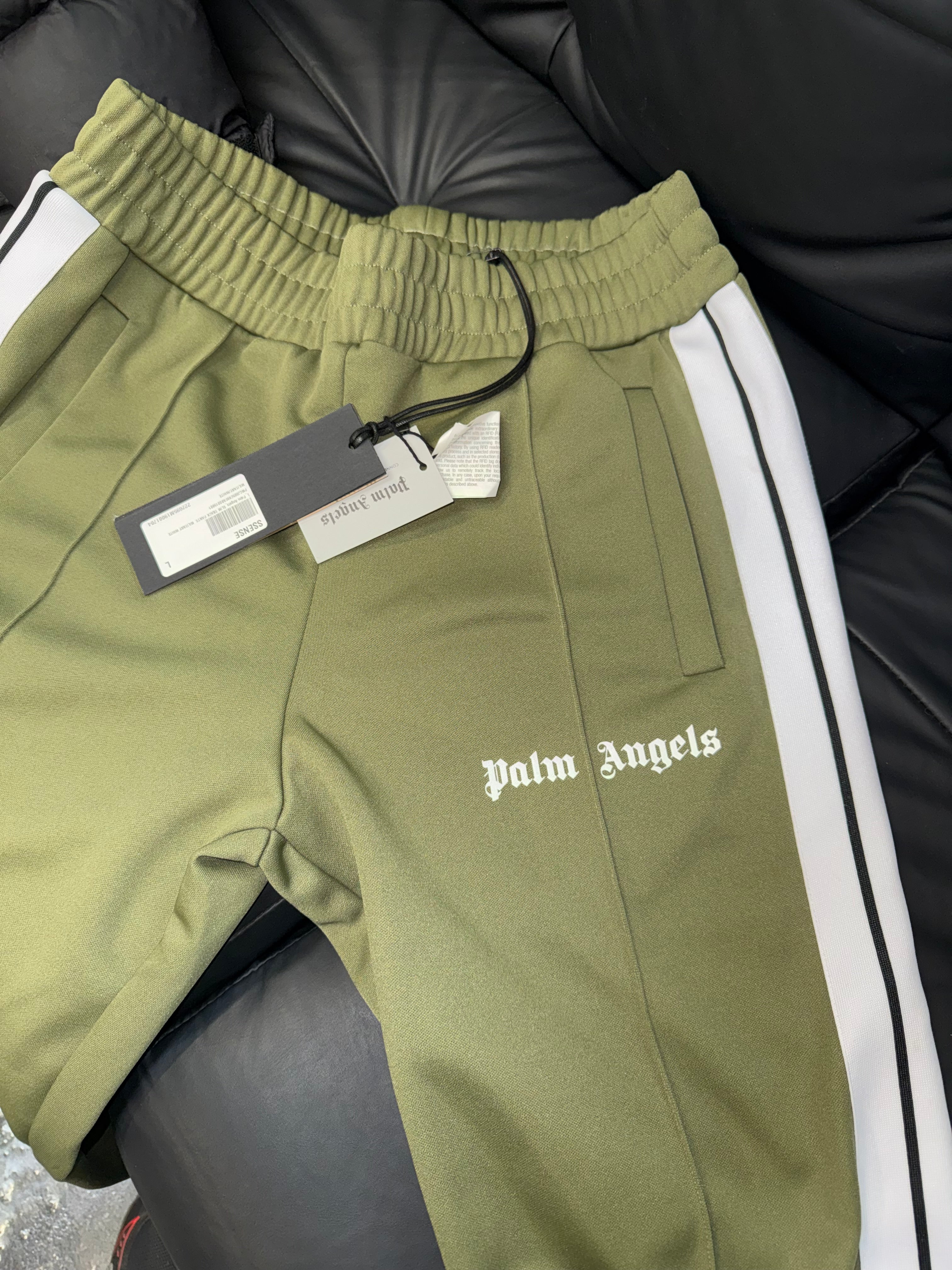Size L Palm Angels Track Pants “Military Green” Brand New