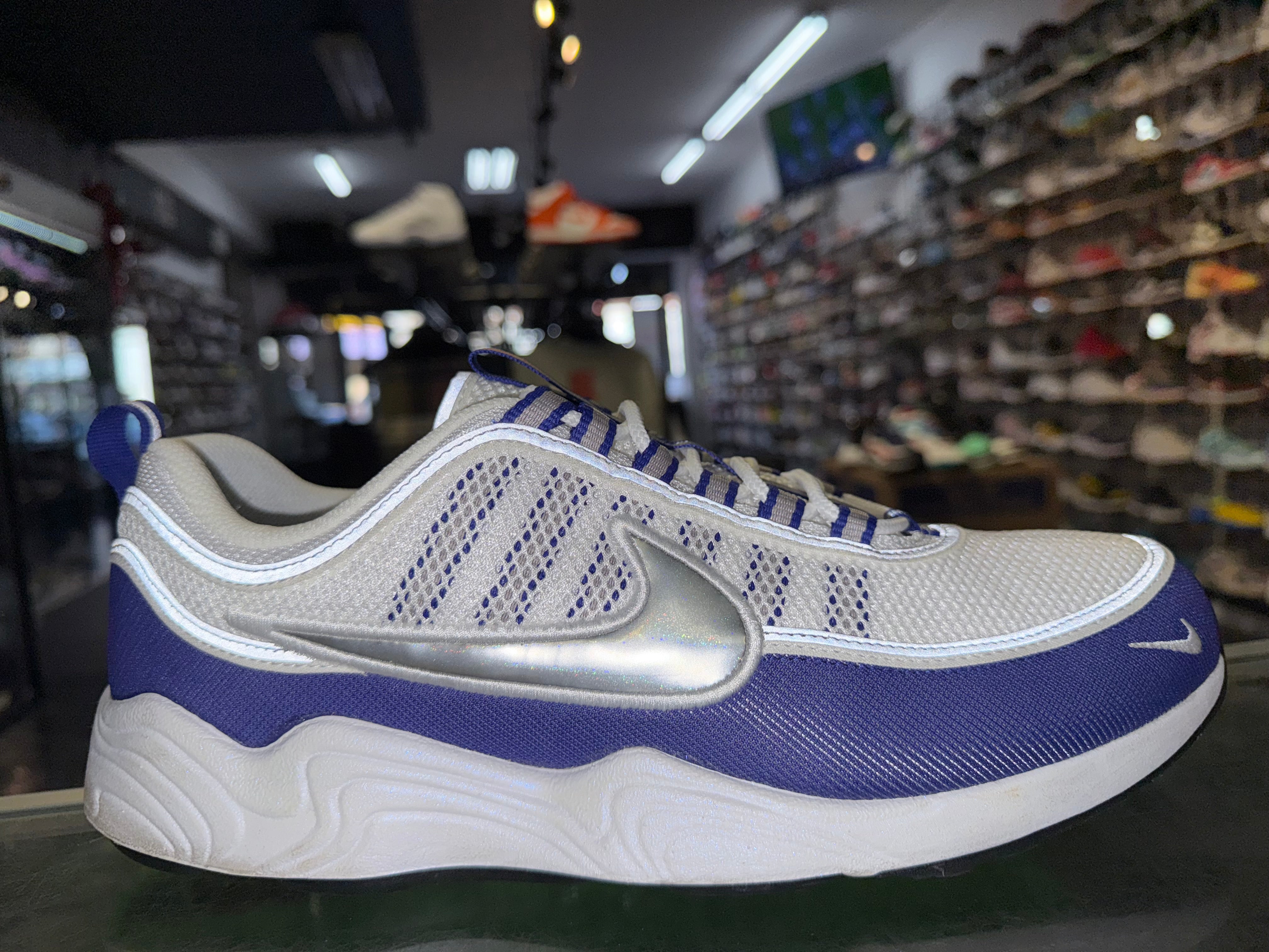 Size 11.5 Air Zoom Spiridon "White Metallic Blue"