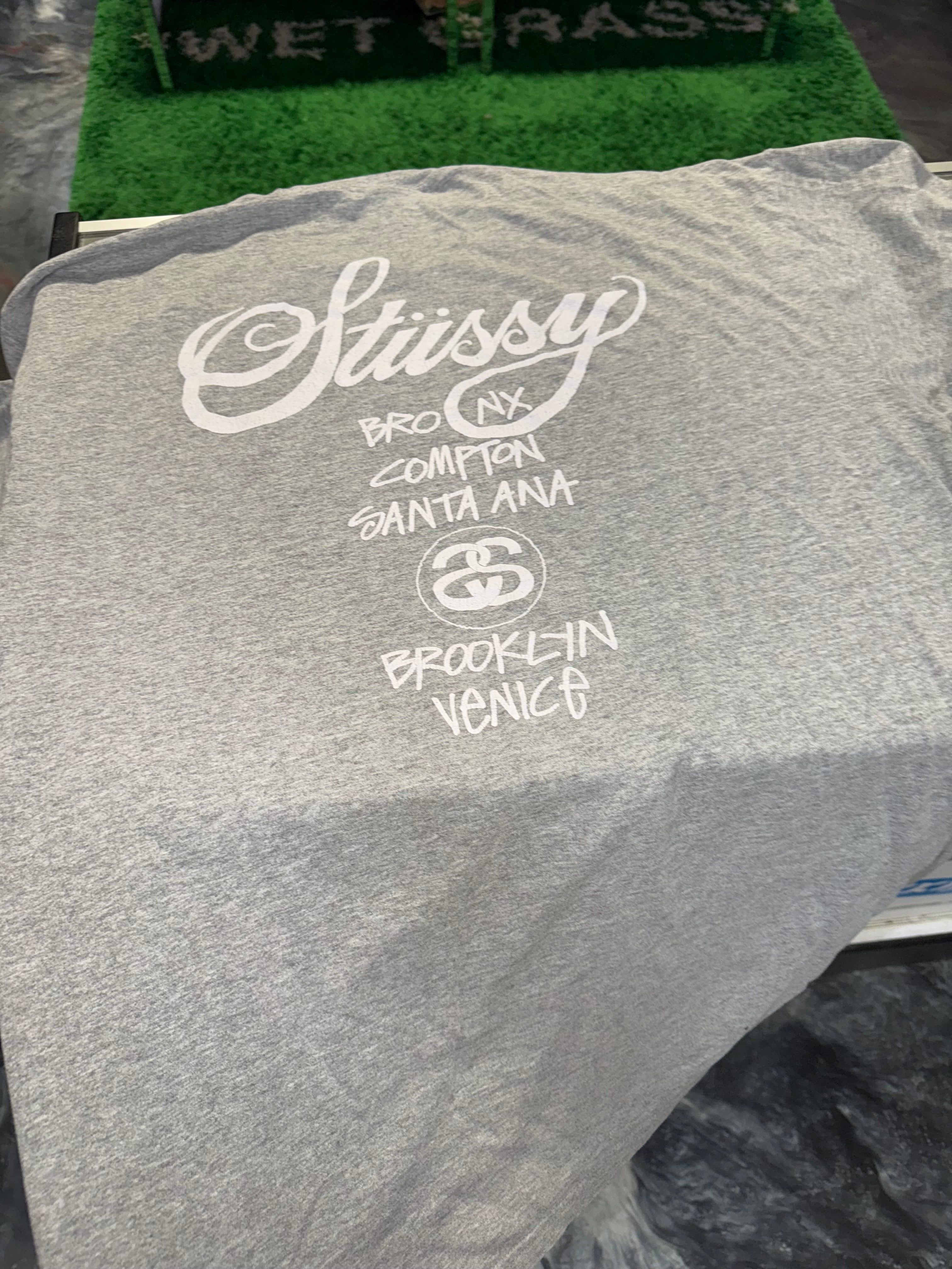 Size XL Stussy International Logo Tee “Grey”