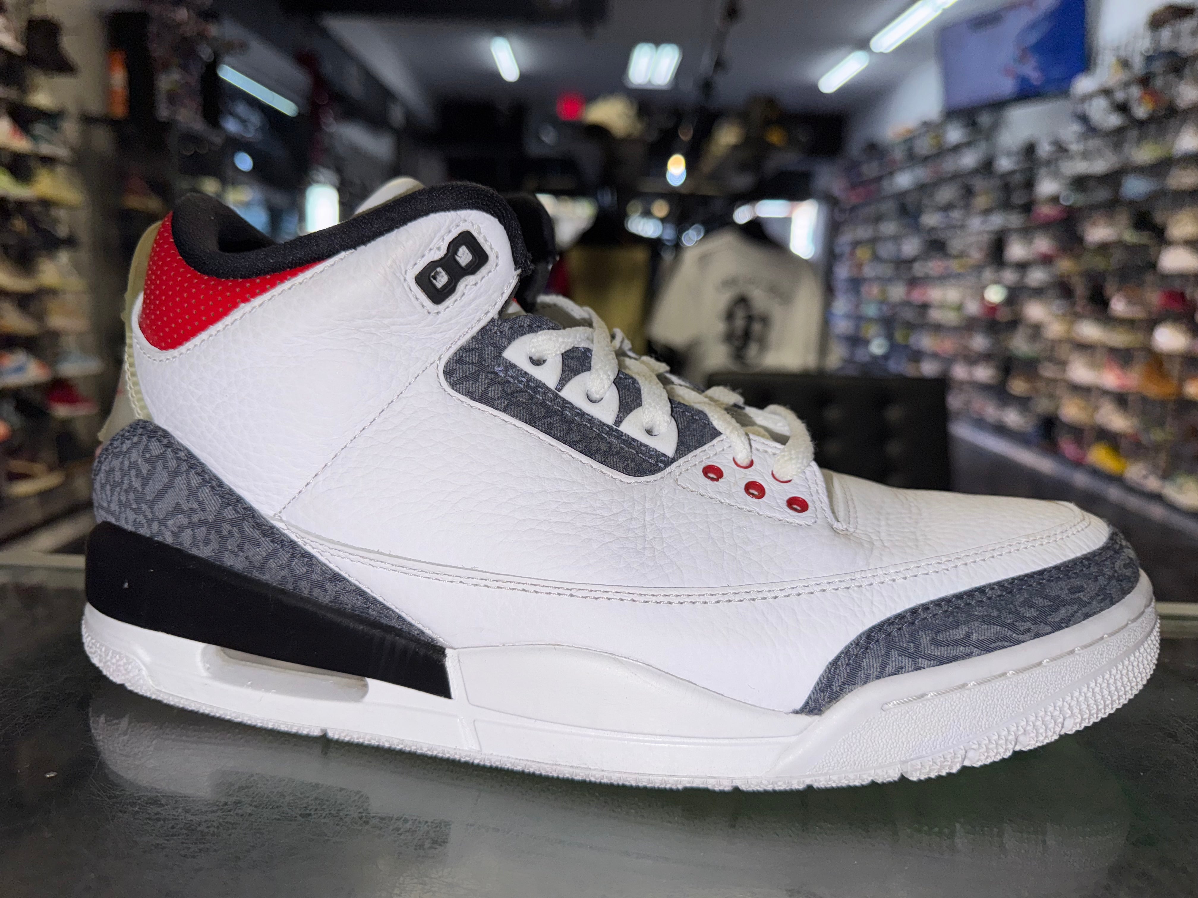 Size 11 Air Jordan 3 "Fire Red Denim"