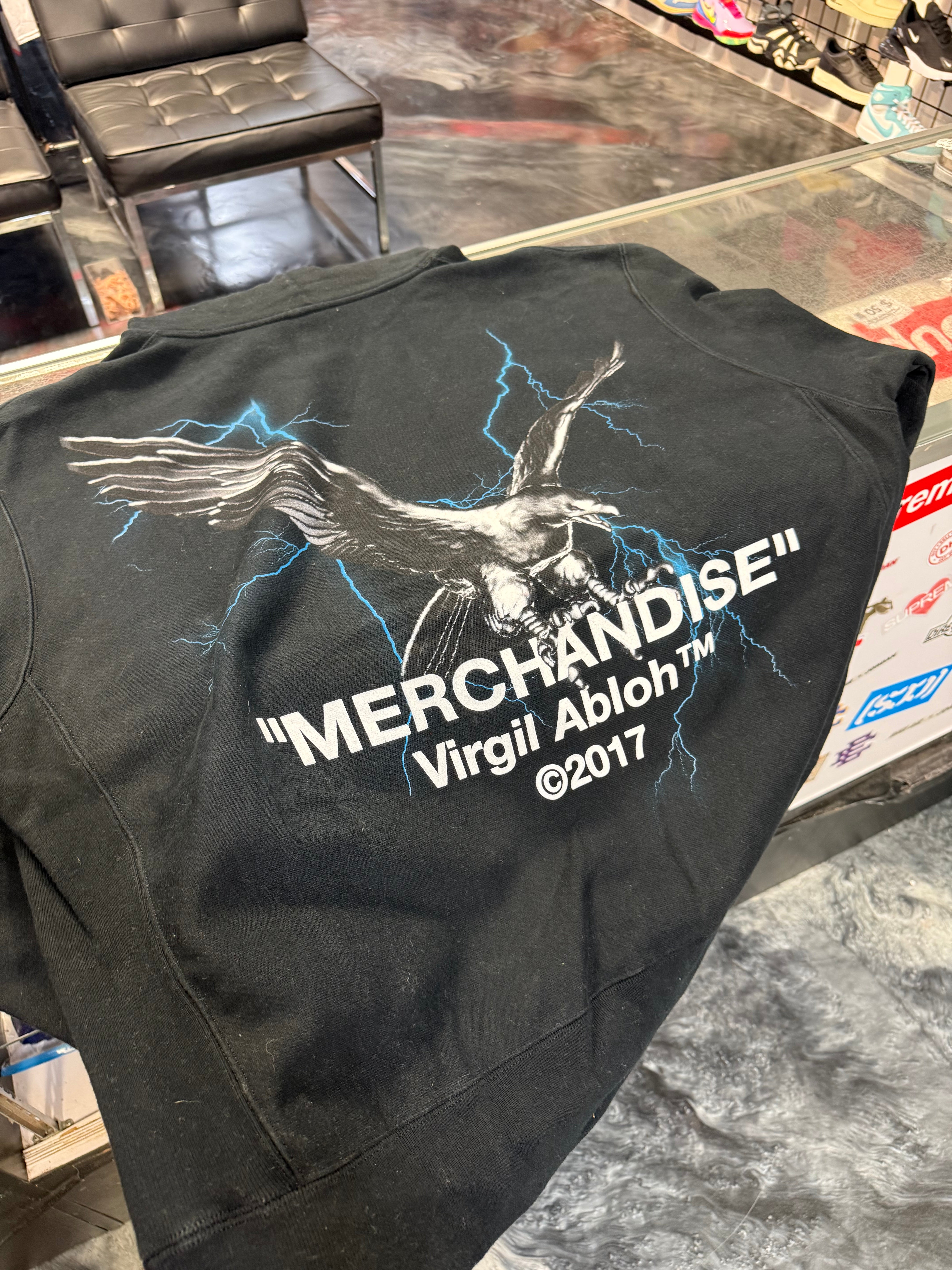 Size XXL Travis Scott x Virgil Abloh Merchandise Hoodie “Black”