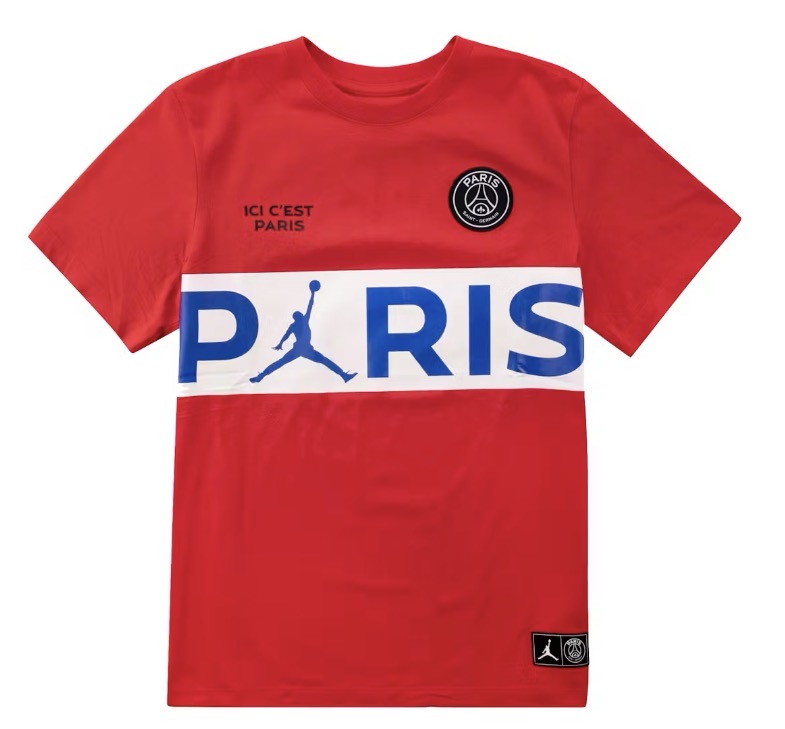 Size M Jordan x Paris Saint Germain Logo Tee “Red” Brand New