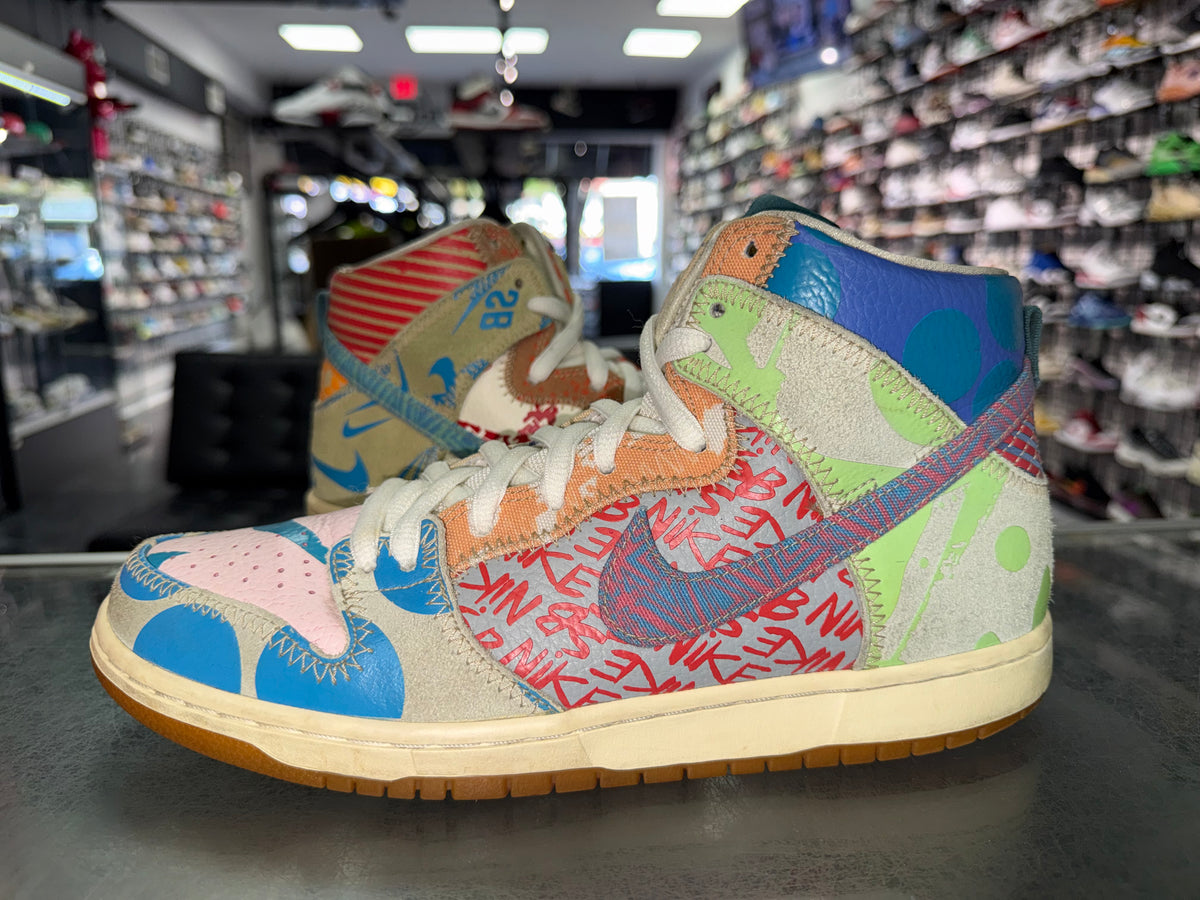 Size 10.5 Dunk High SB "Thomas Campbell What the Dunk"