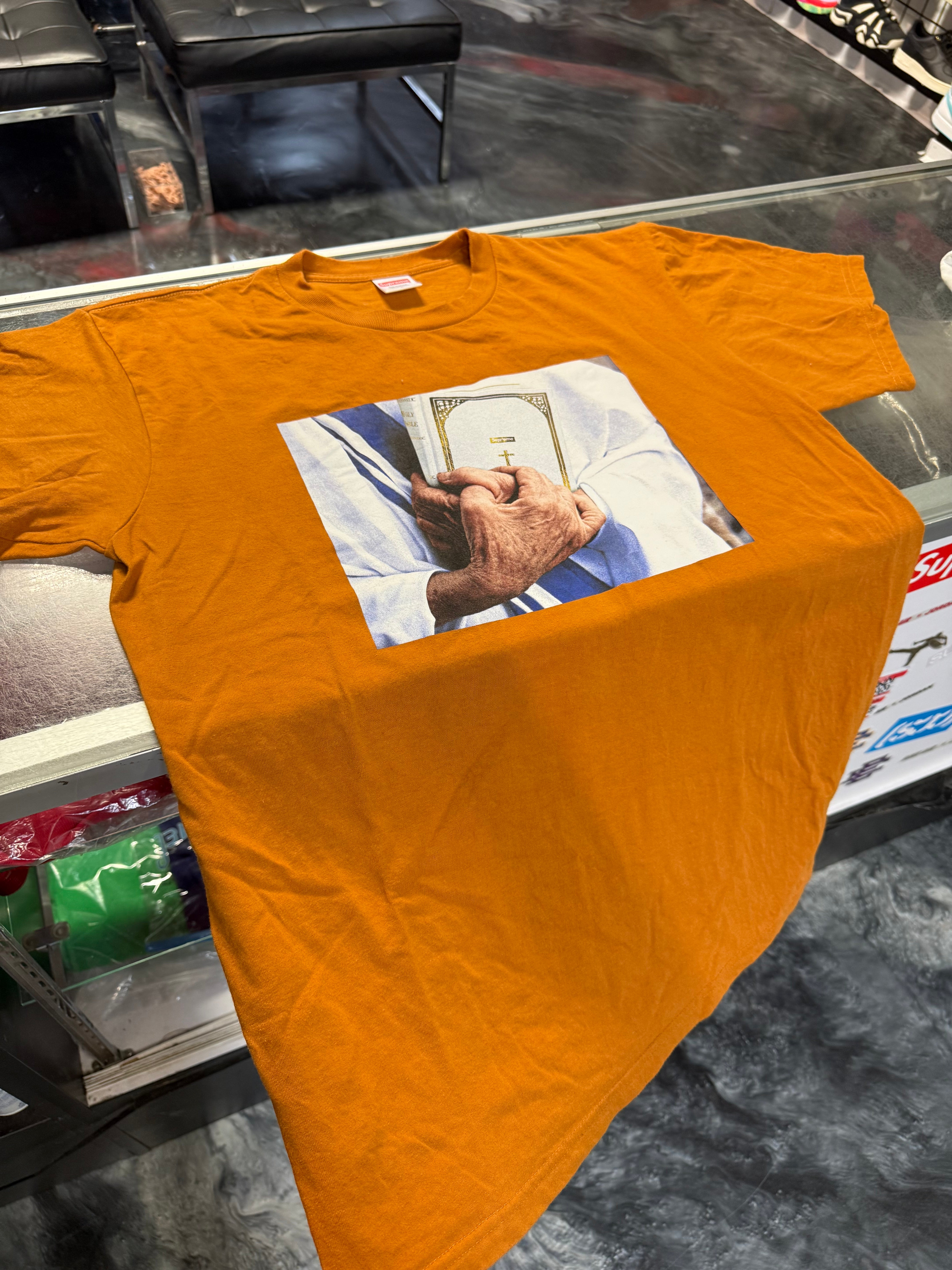 Size L Supreme Bible Tee “Burnt Orange”