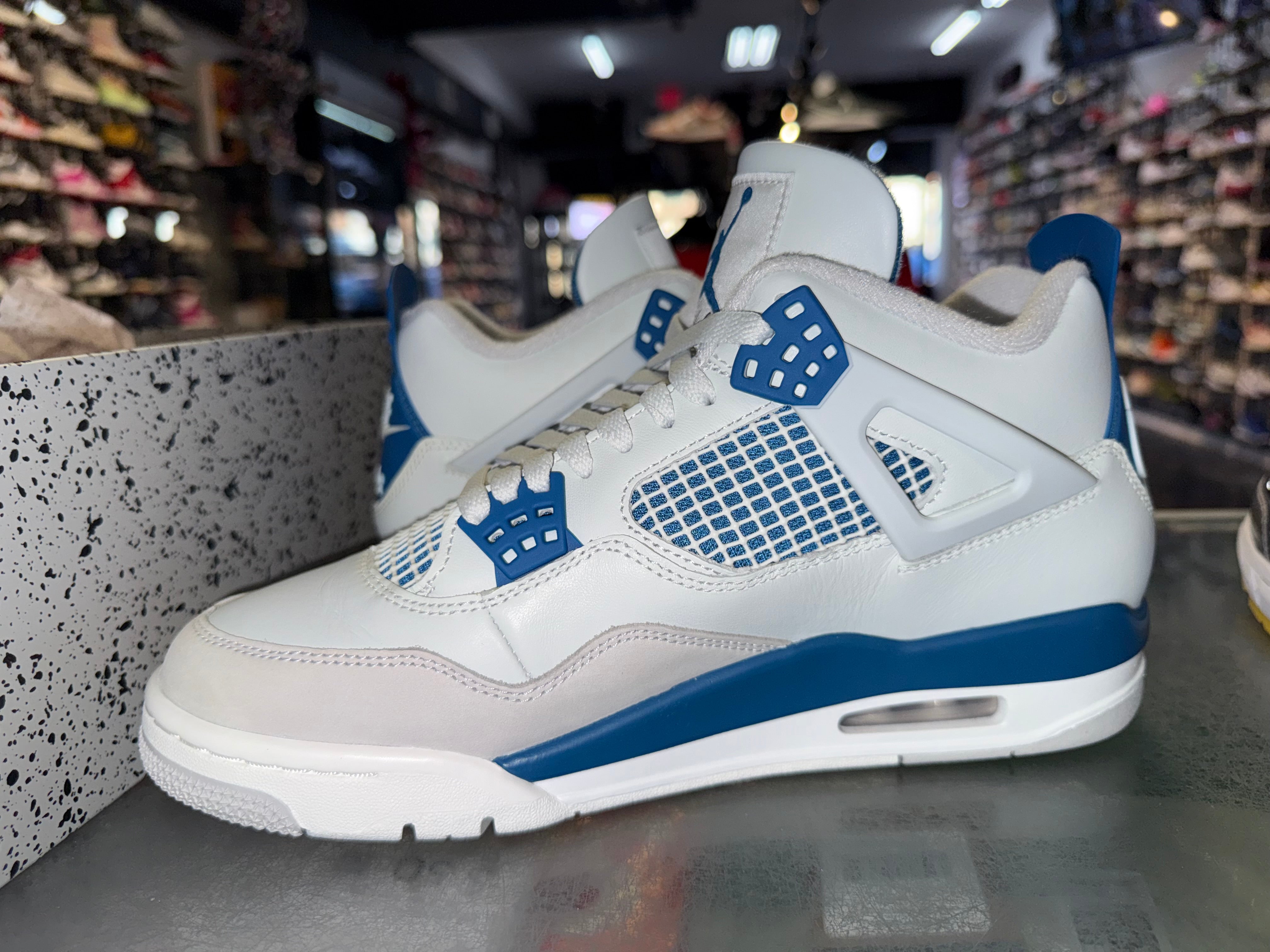 Size 9 Air Jordan 4 "Military Blue"