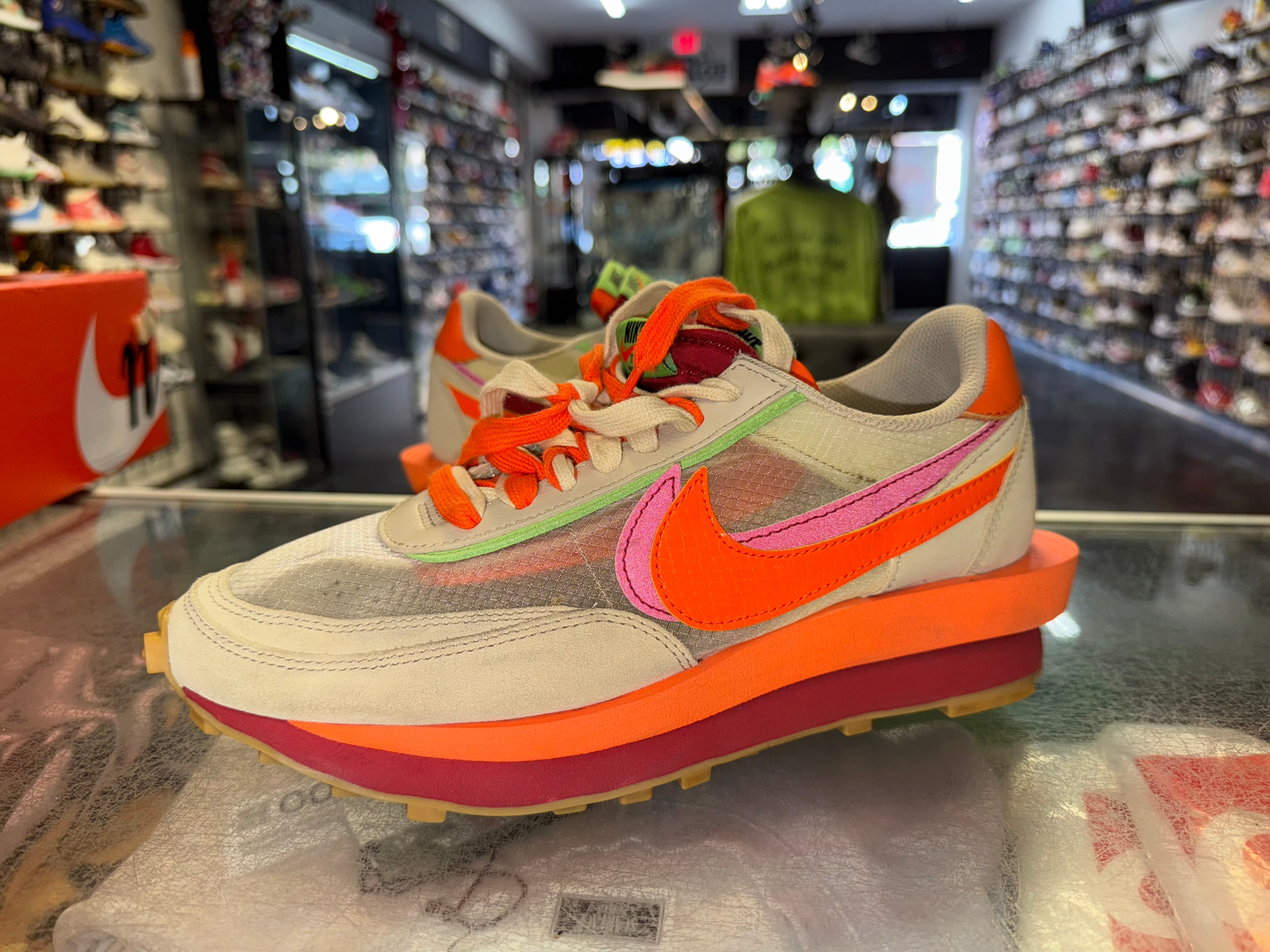 Size 8 LD Waffle Sacai CLOT Kiss of Death "Orange Blaze"