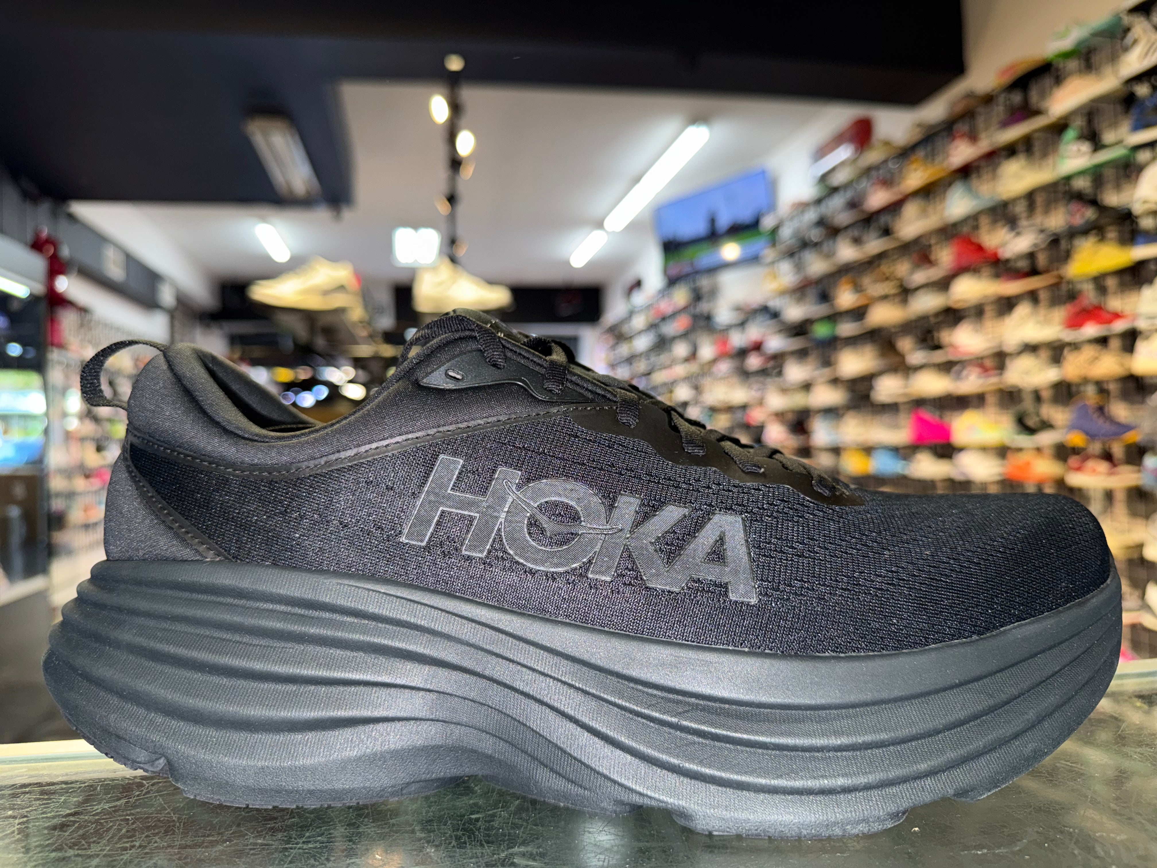 Size 13 Hoka One One Bondi 8 "Triple Black" Brand New