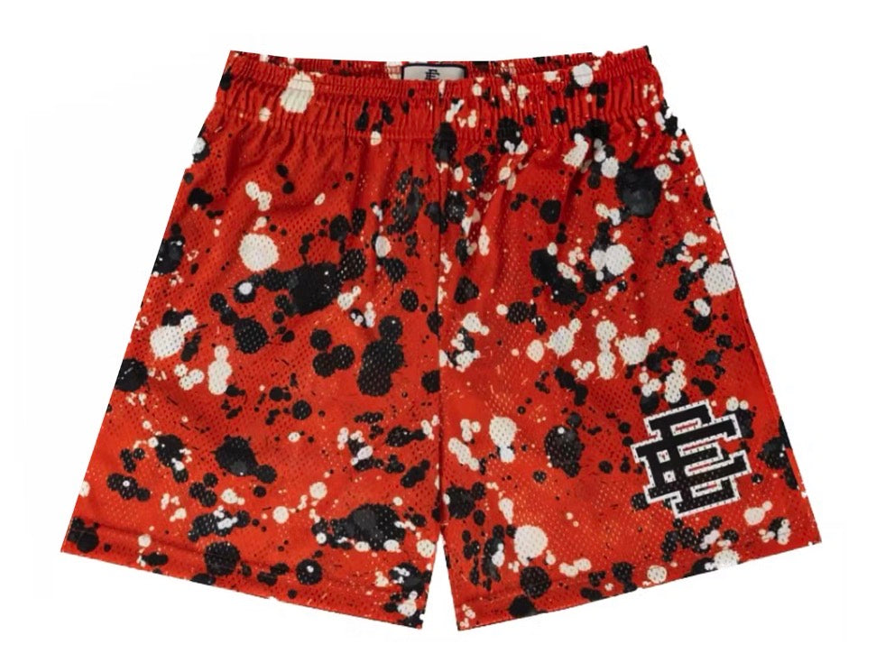 Size XL Eric Emanuel EE Shorts “Orange Splatter”