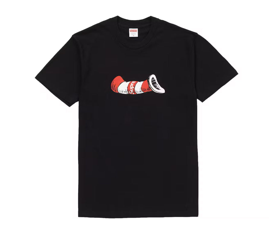 Size L Supreme Cat In The Hat Tee “Black”