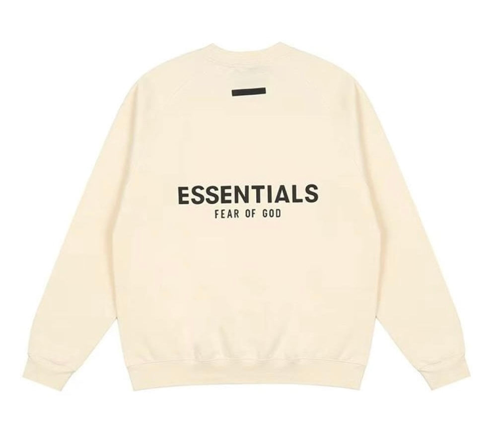 Size L Essentials FOG Crewneck “Cream”