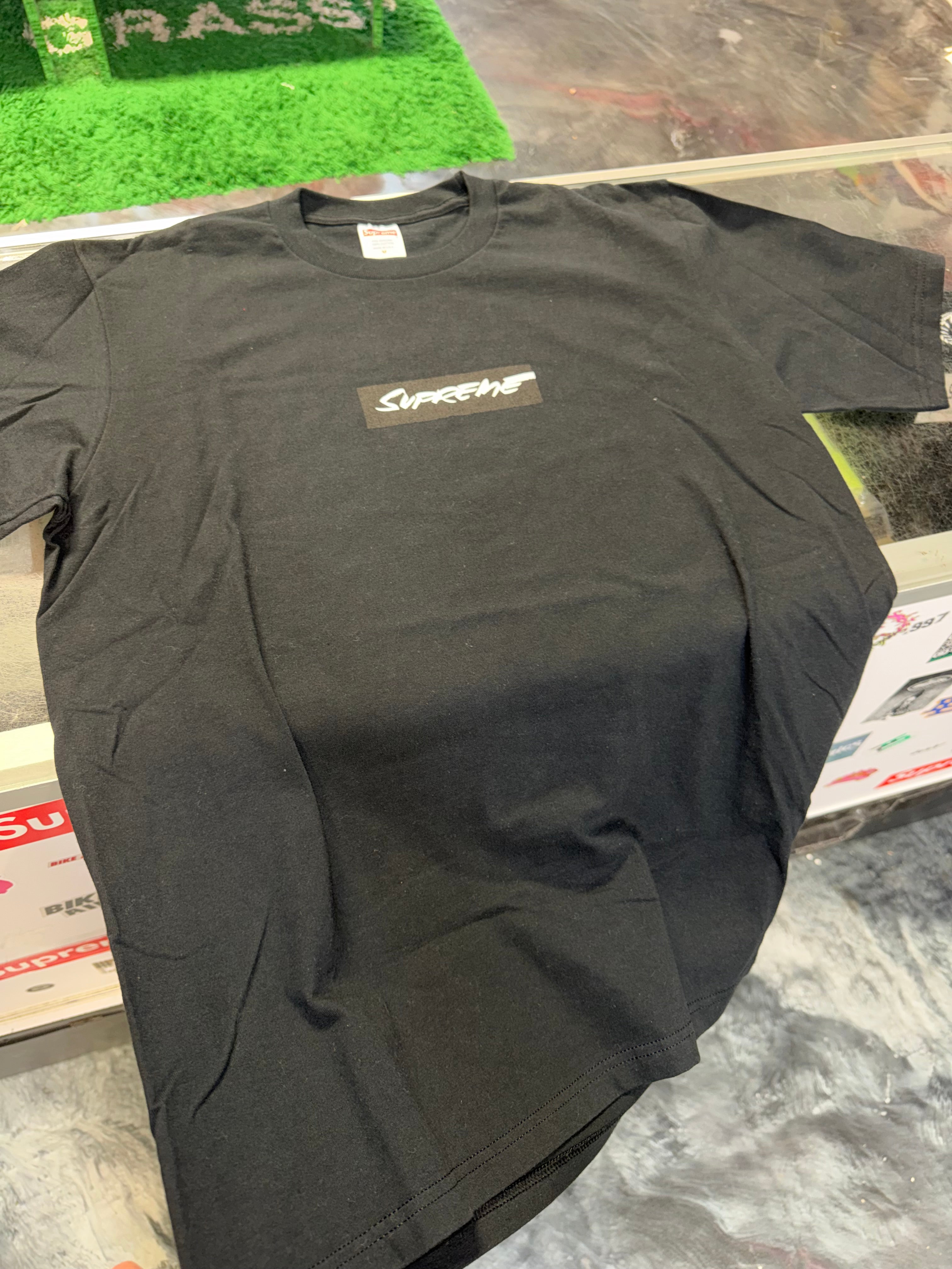 Size M Supreme Futura Box Logo Tee “Black” Worn 1x