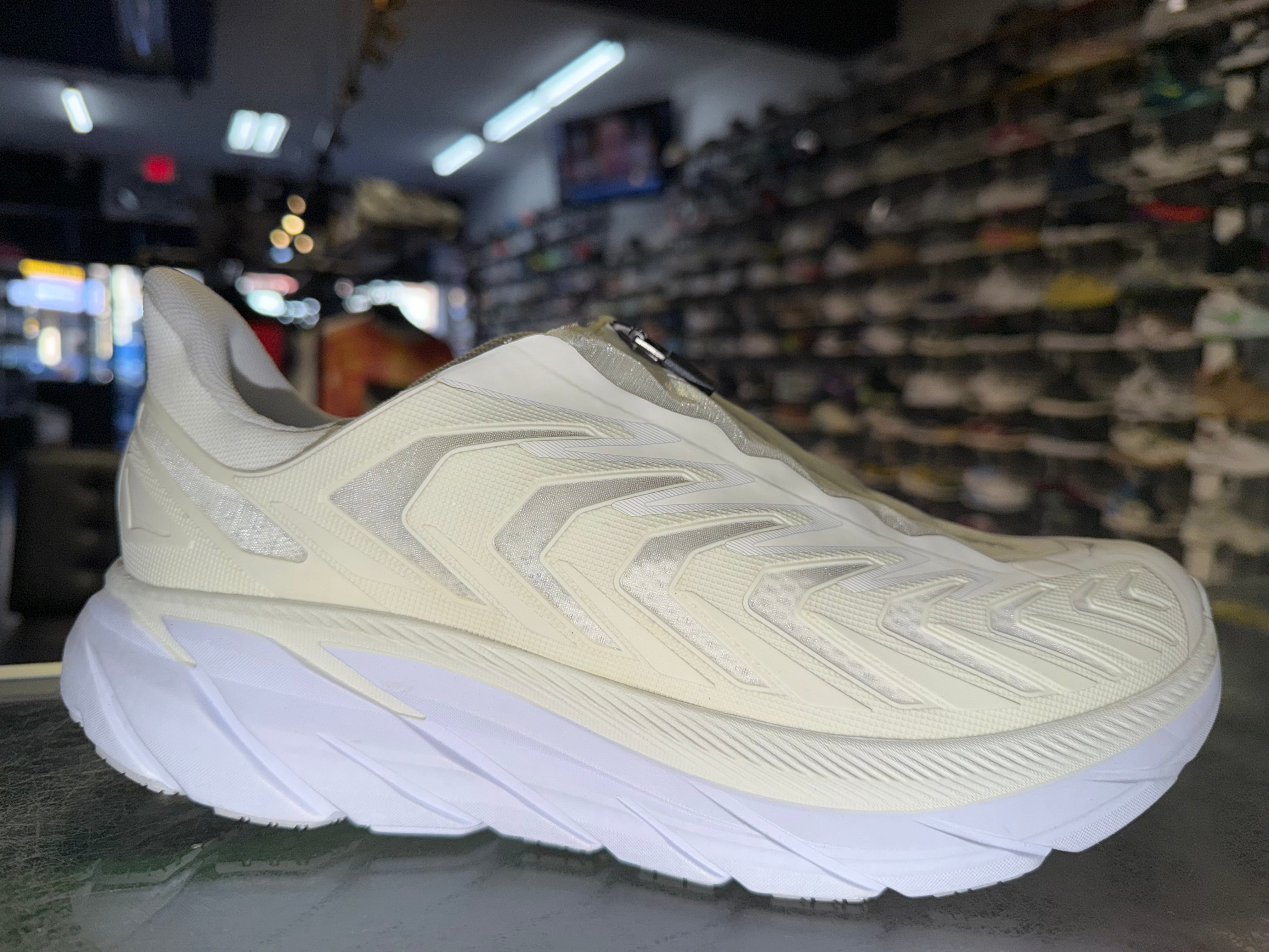 Size 9.5 Hoka Project Clifton "Blanc De Blanc" Brand New