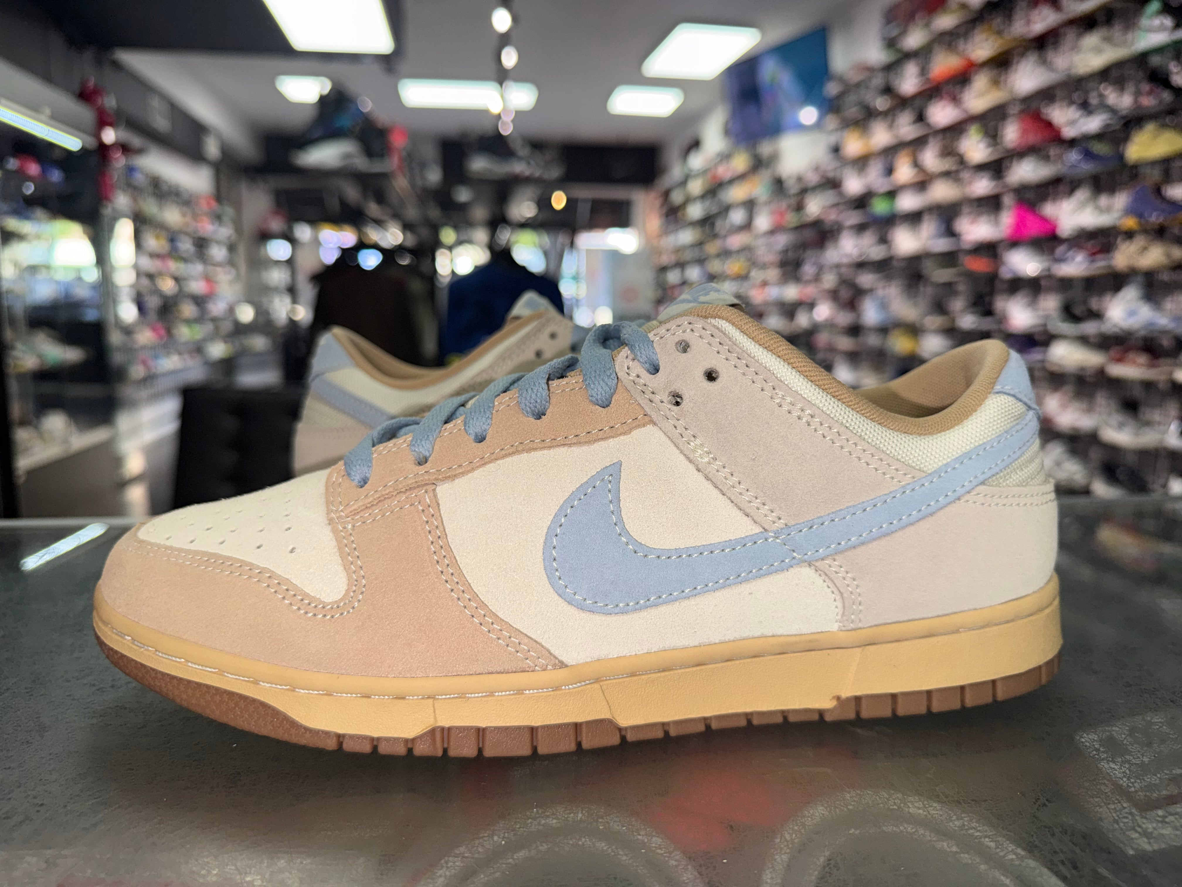 Size 9.5 Dunk Low "Sanddrift Light Armory Blue"