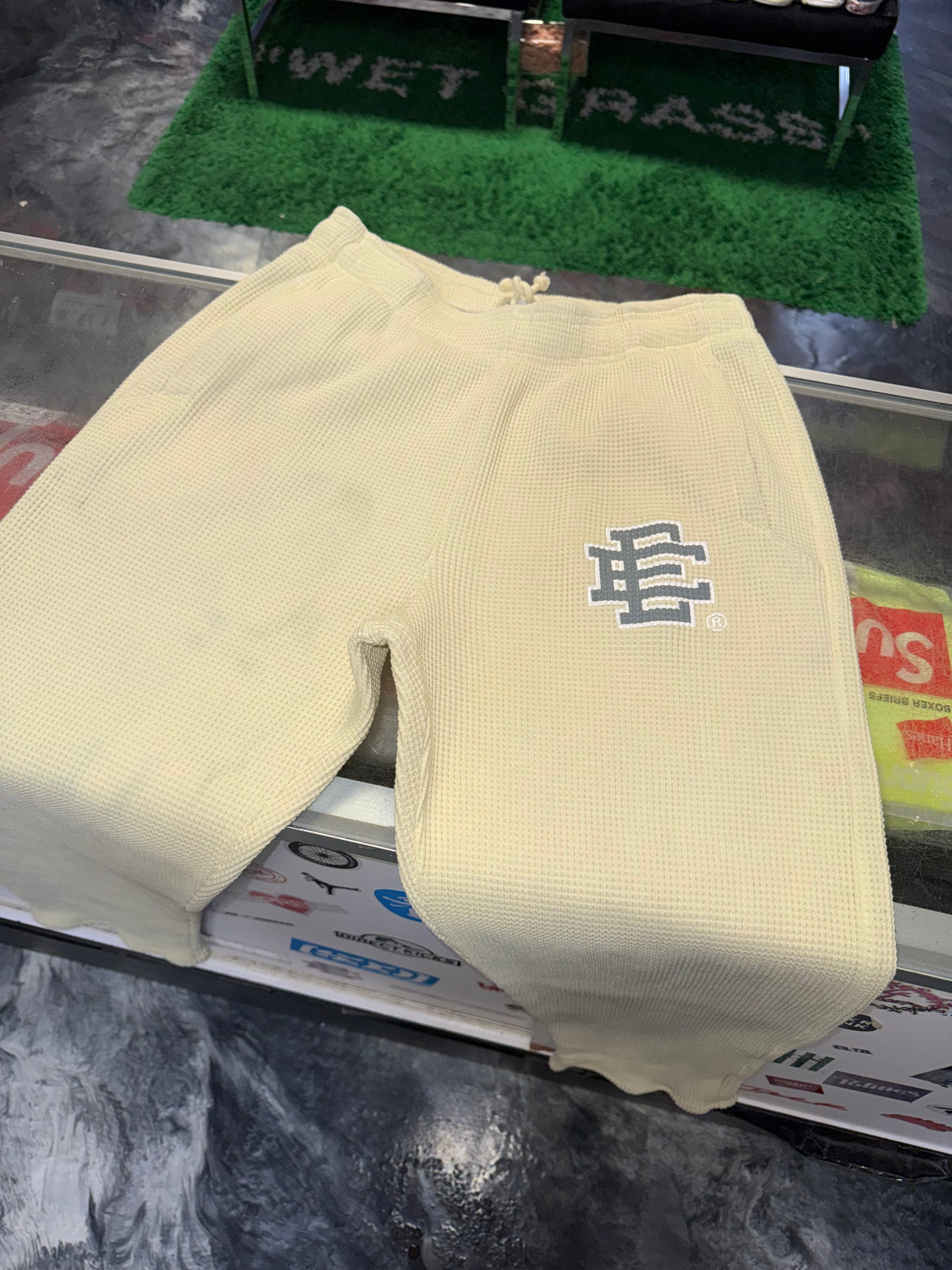 Size M Eric Emanuel EE Thermal Pants “Cream/Grey”