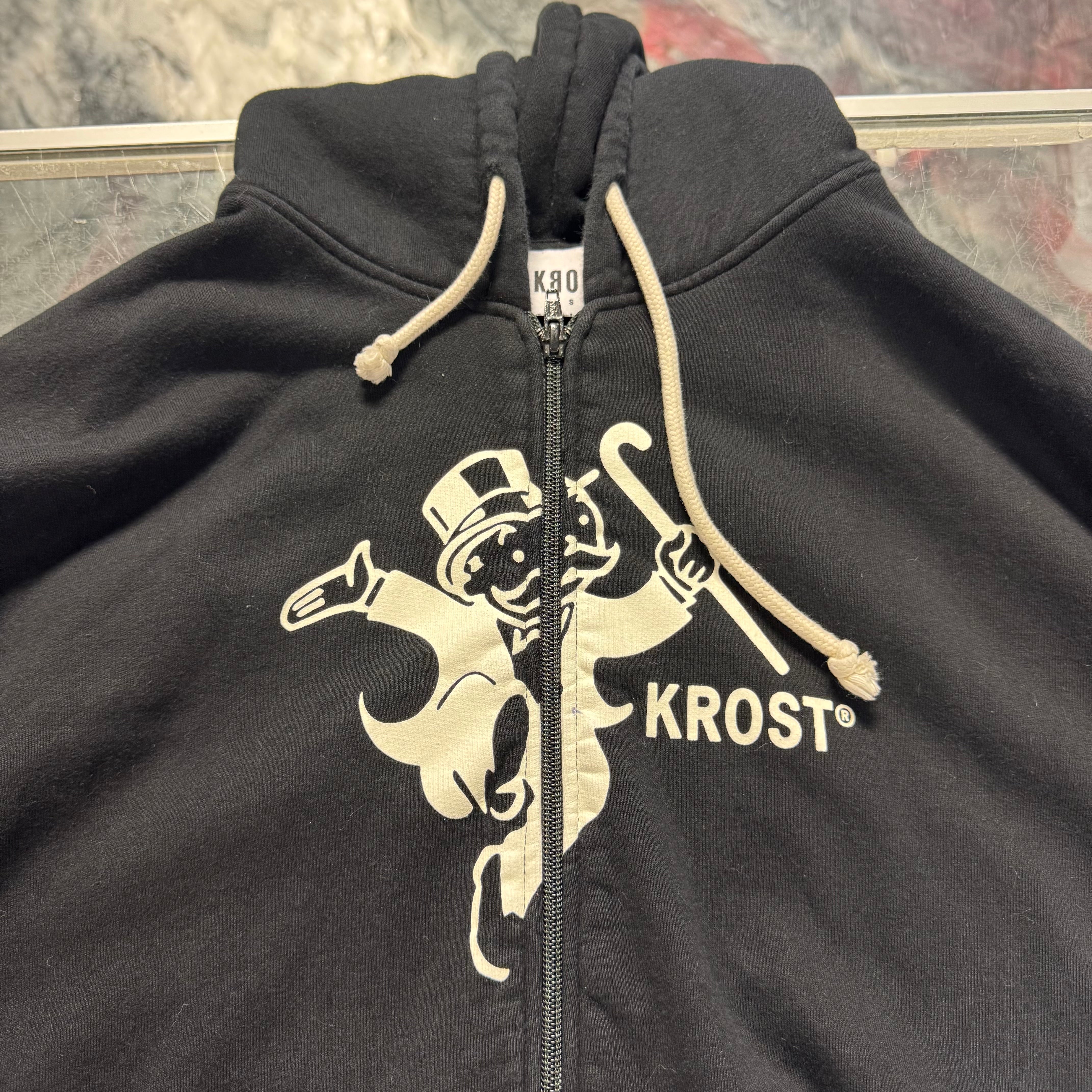 Small KROST Mr Monopoly Zip Hoodie Black