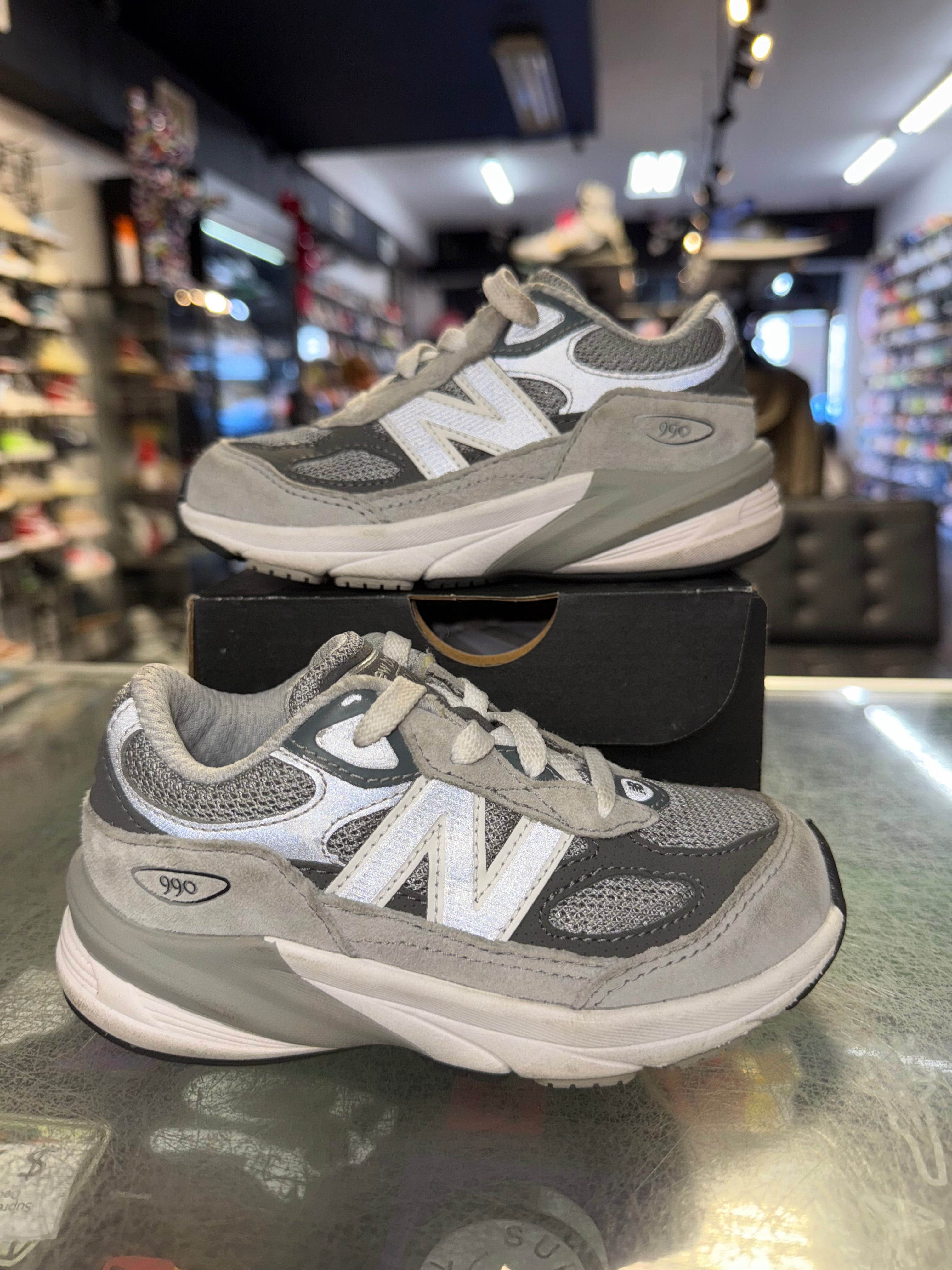 Size 9c New Balance 990v6 “Grey” (TD)
