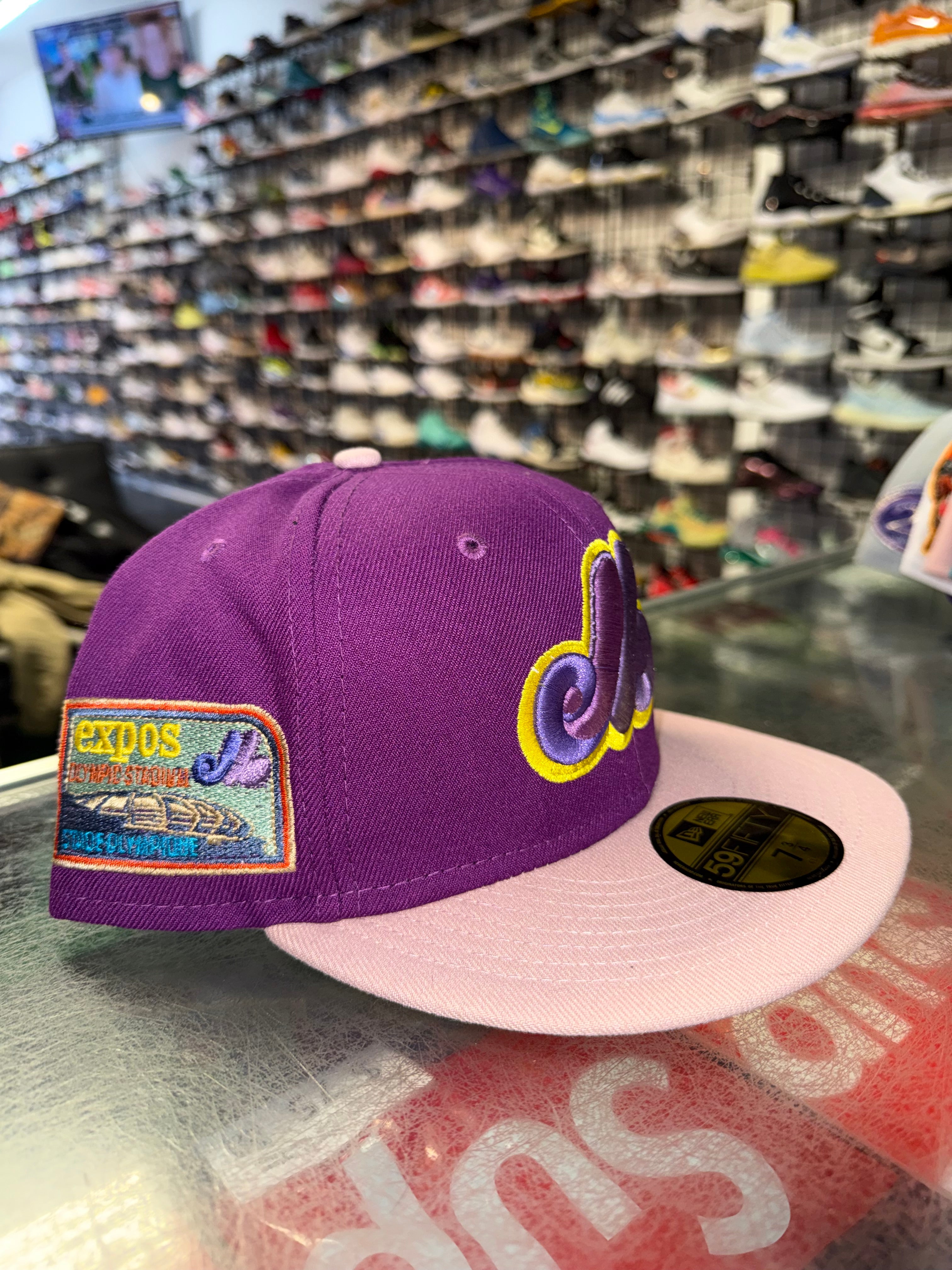 Size 7 3/4 New Era Fitted Hat “Expos Purple” Brand New