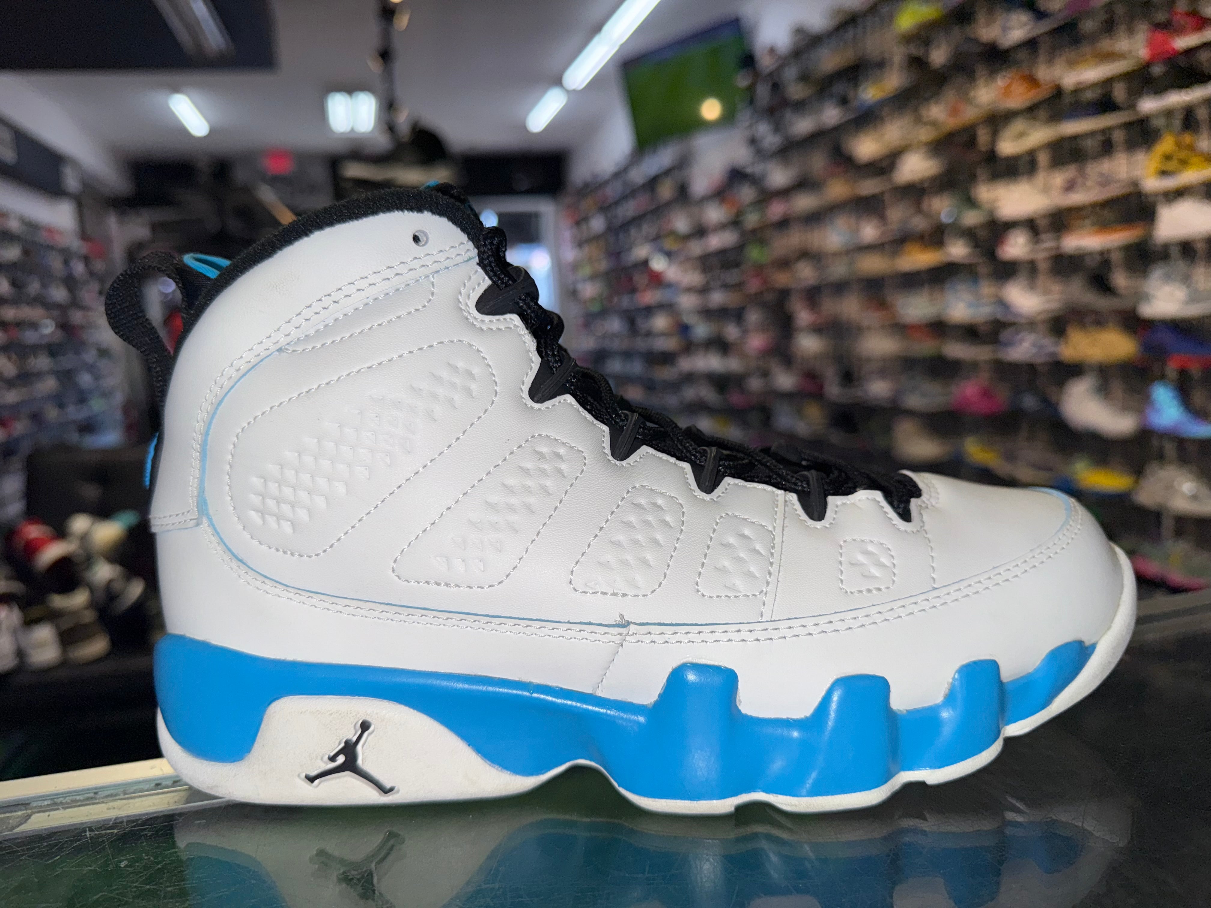 Size 7y Air Jordan 9 "Powder Blue"