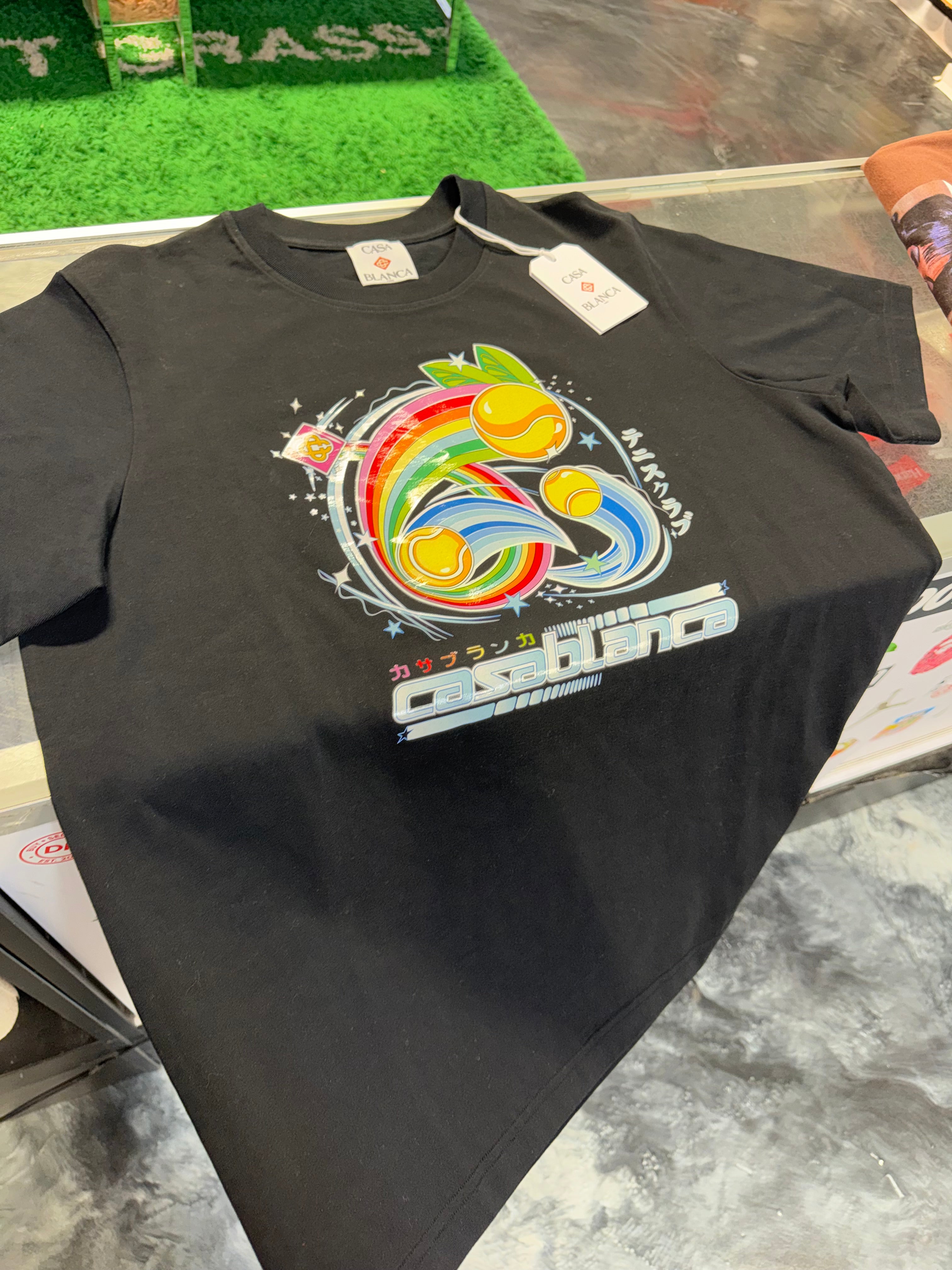 Size L Casablanca Manga Tennis Tee “Black” Brand New