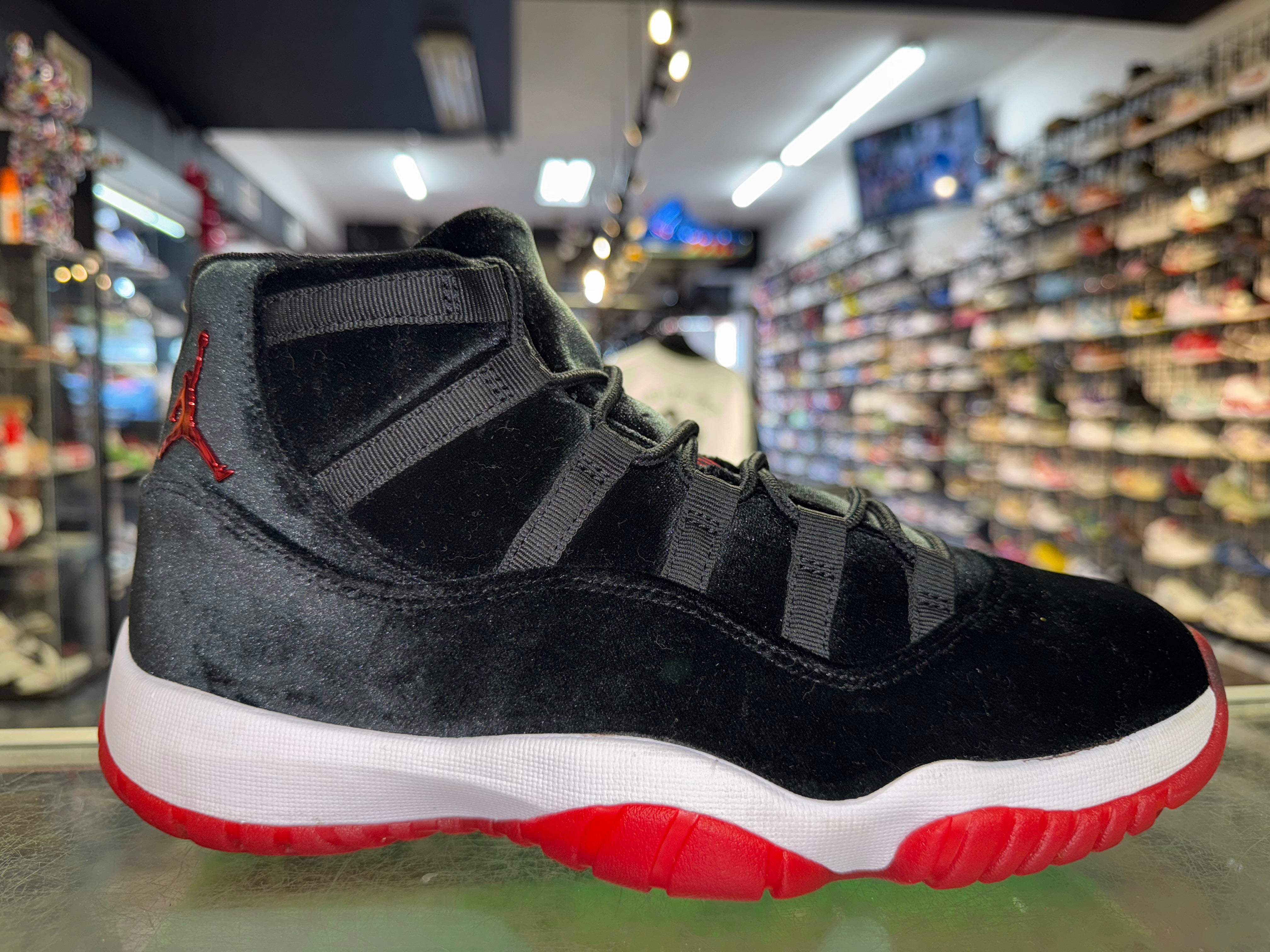 Size 9 (10.5W) Air Jordan 11 "Bred Velvet"
