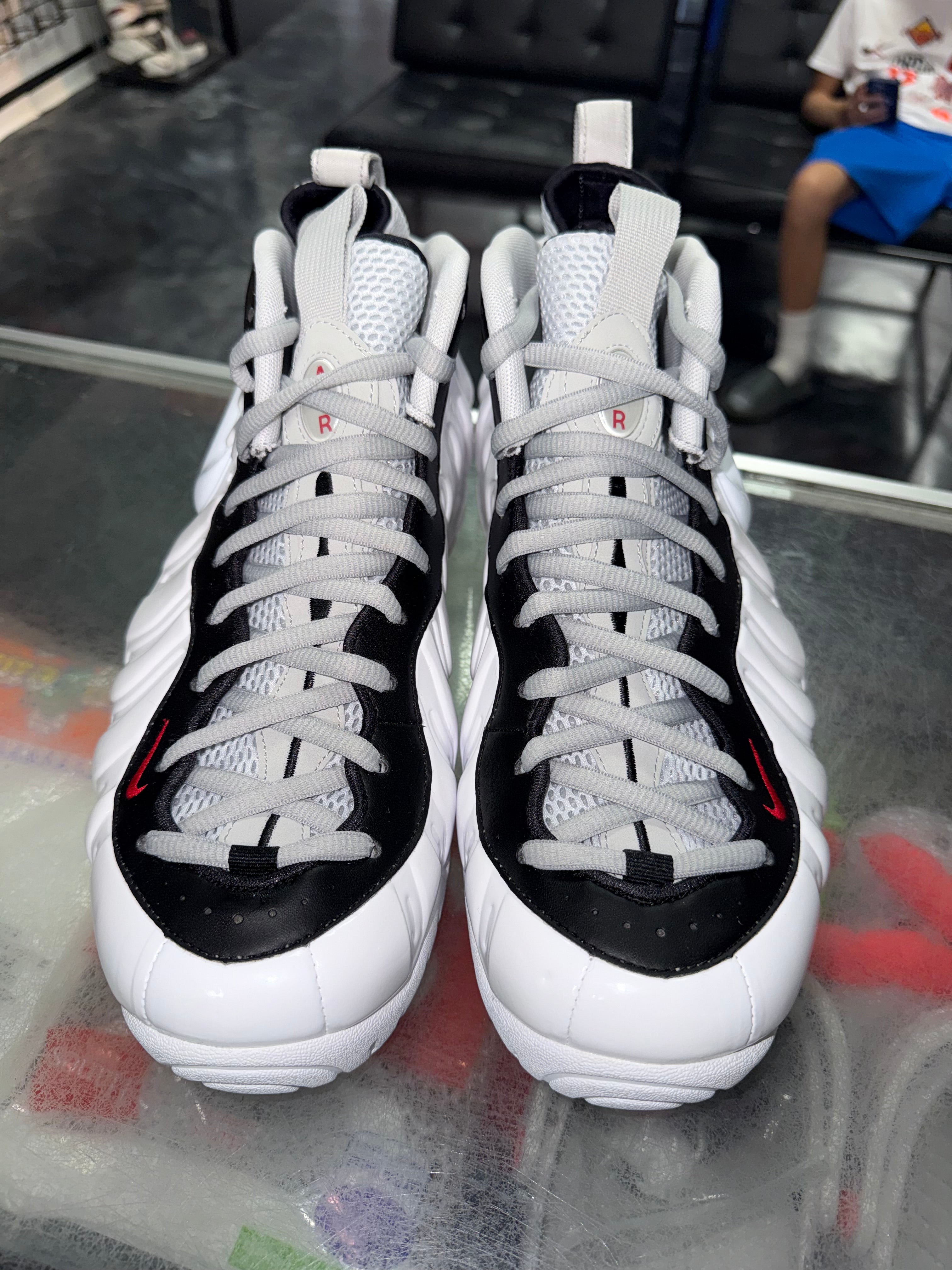 Size 13 Foamposite Pro "White Black University Red" Brand New